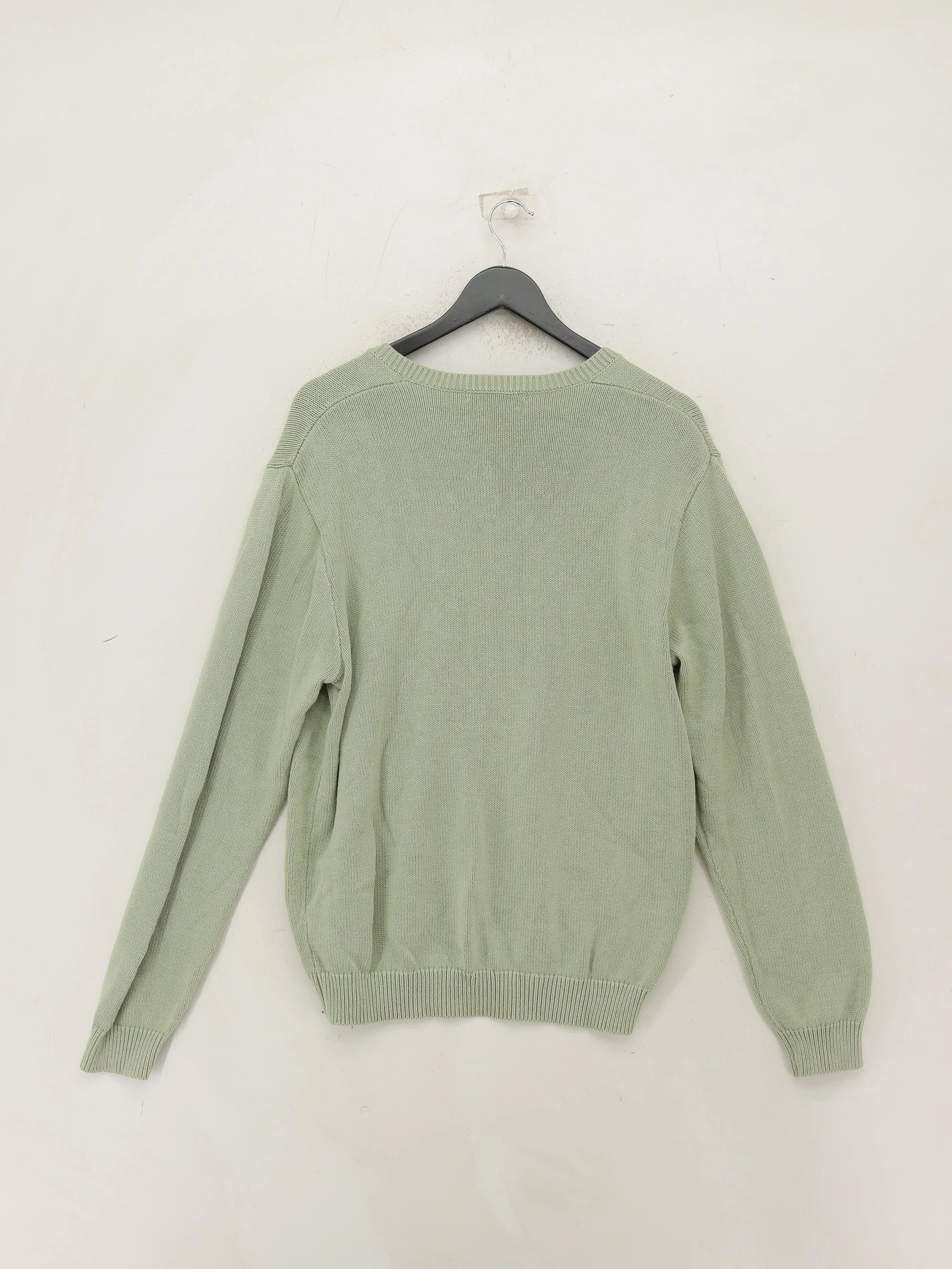 Brandy Melville Women's Jumper L Green 100% Other V-Neck Pullover - Image 2
