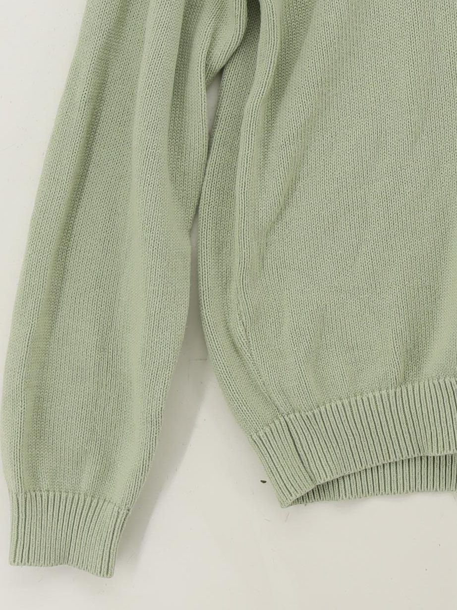 Brandy Melville Women's Jumper L Green 100% Other V-Neck Pullover - Image 4