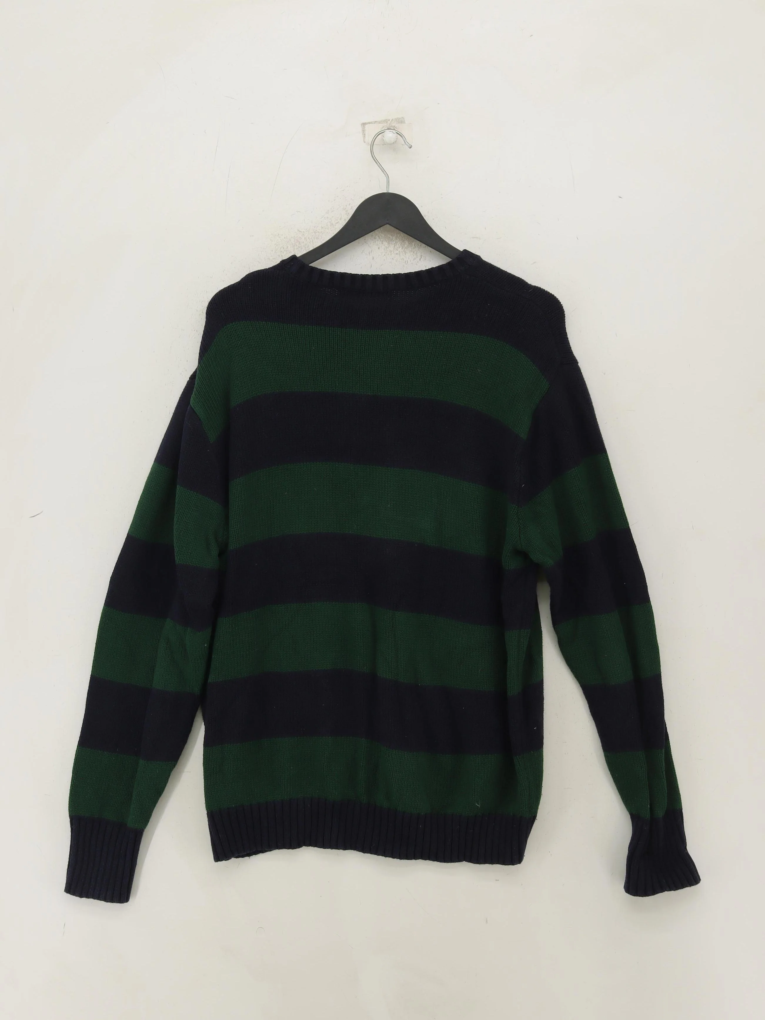 Brandy Melville Women's Jumper XL Blue Striped 100% Other Crew Neck Pullover - Image 2