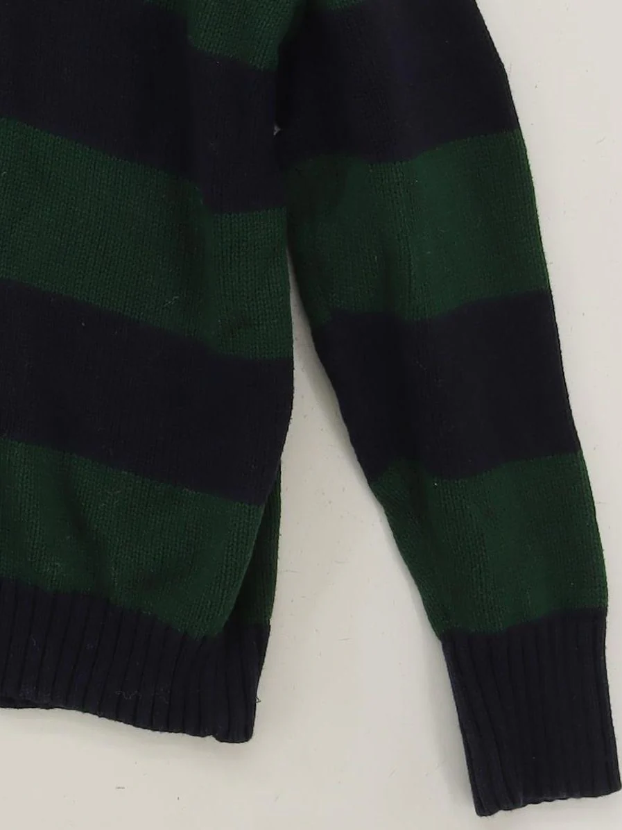 Brandy Melville Women's Jumper XL Blue Striped 100% Other Crew Neck Pullover - Image 4