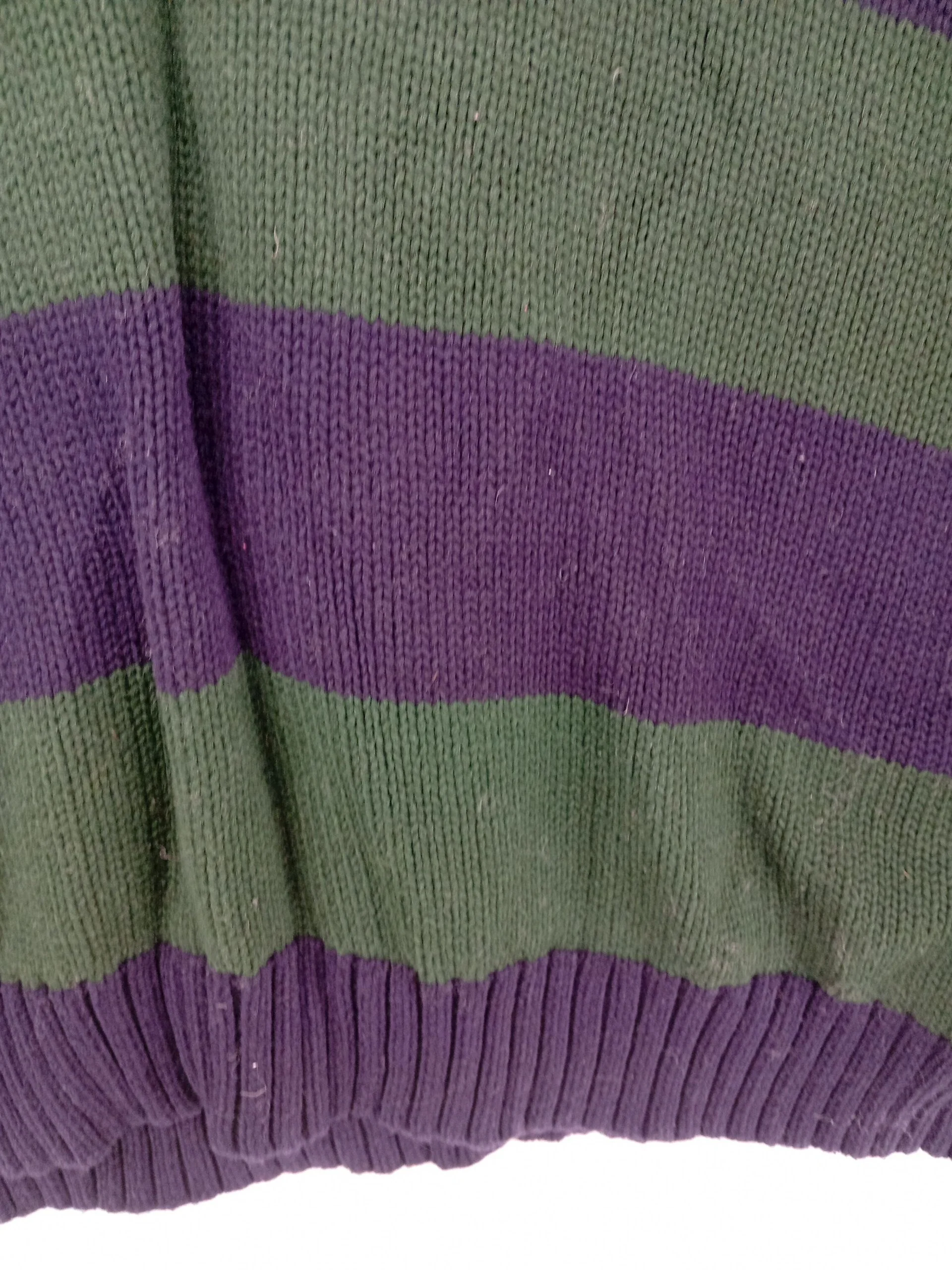 Brandy Melville Women's Jumper XL Blue Striped 100% Other Crew Neck Pullover - Image 5