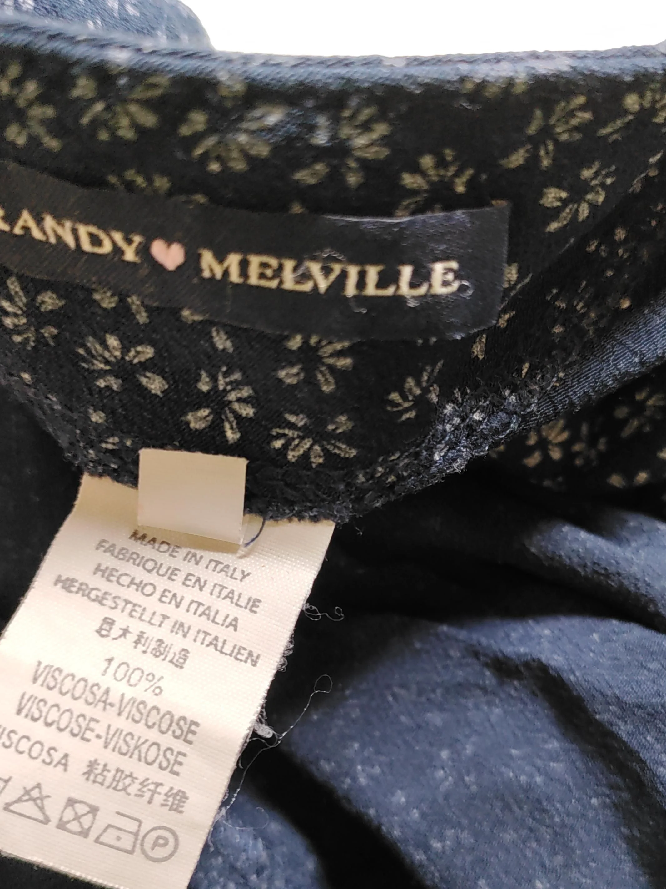 Brandy Melville Women's Mini Skirt S Blue Floral 100% Viscose Short Mini - Image 6