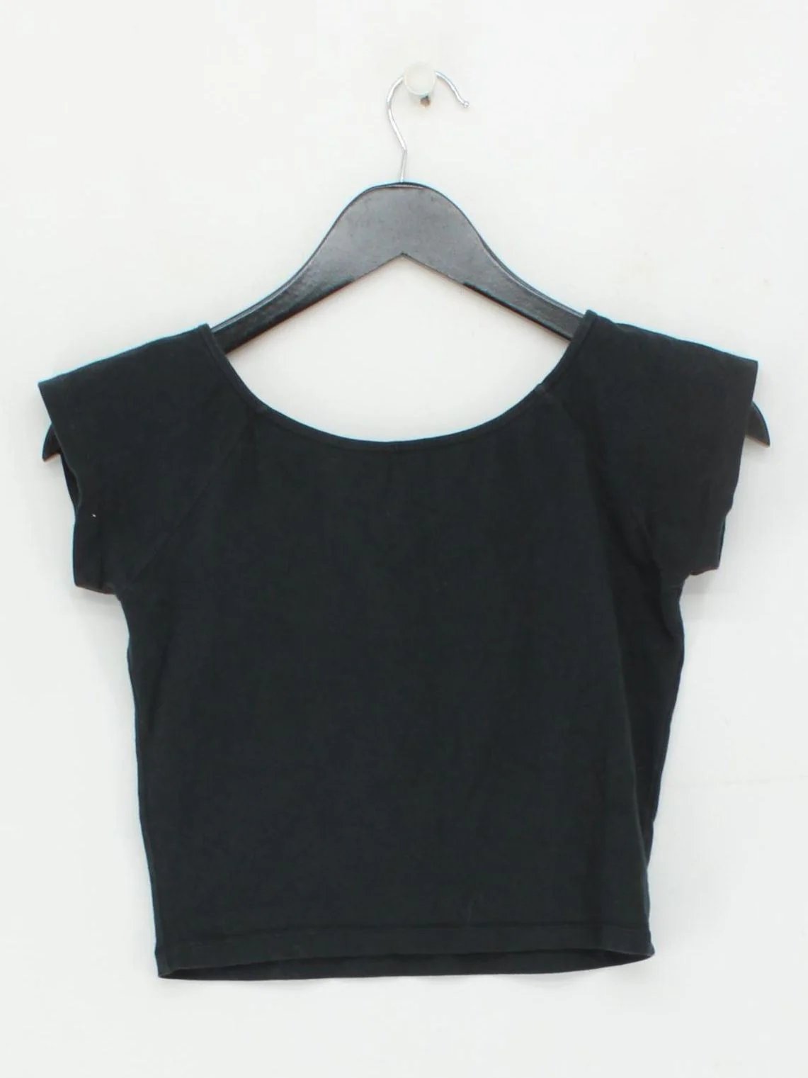 Brandy Melville Women's T-Shirt Black Cotton with Elastane Basic - Image 2