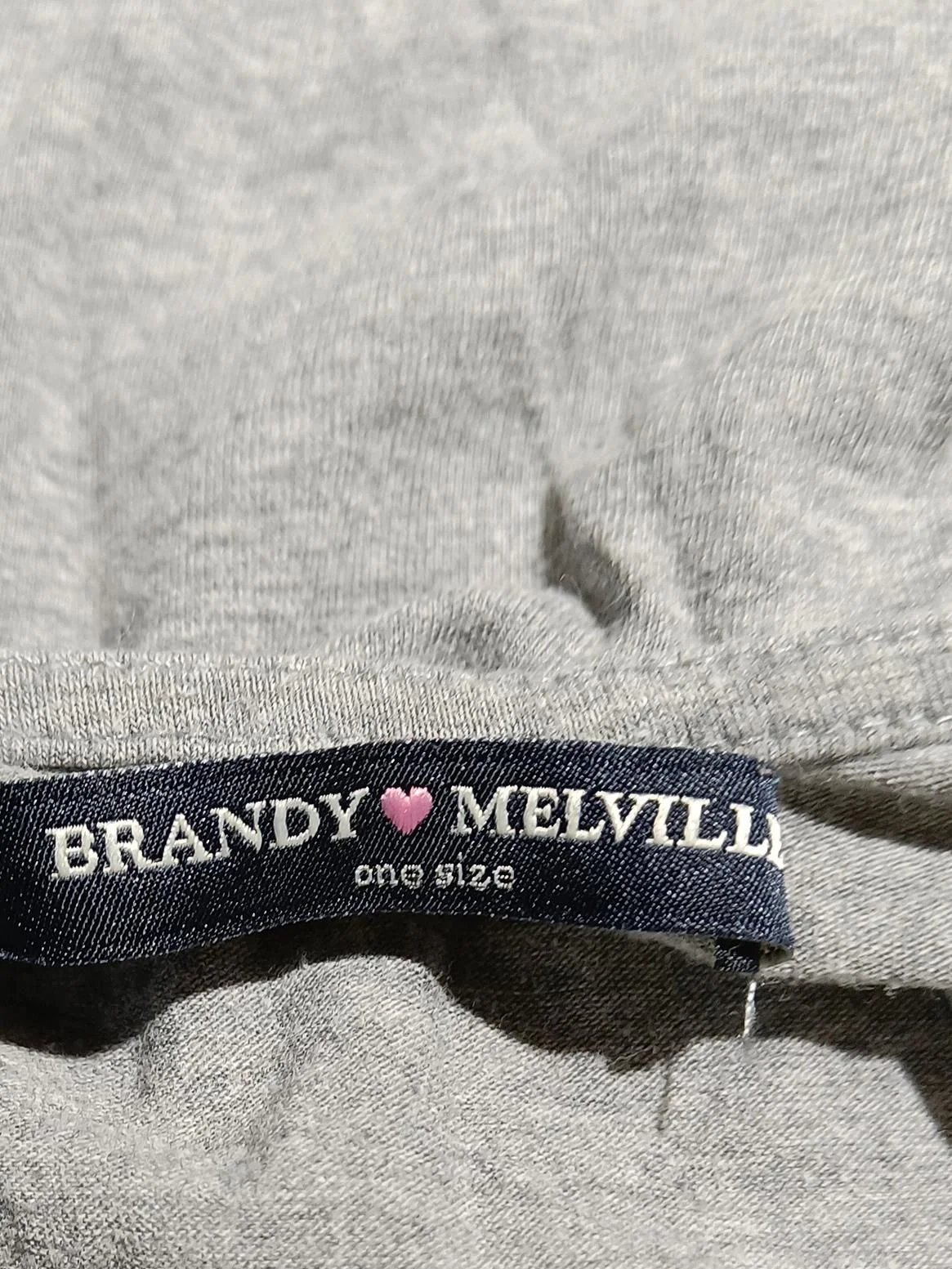 Brandy Melville Women's T-Shirt Grey Cotton with Elastane Basic - Image 5