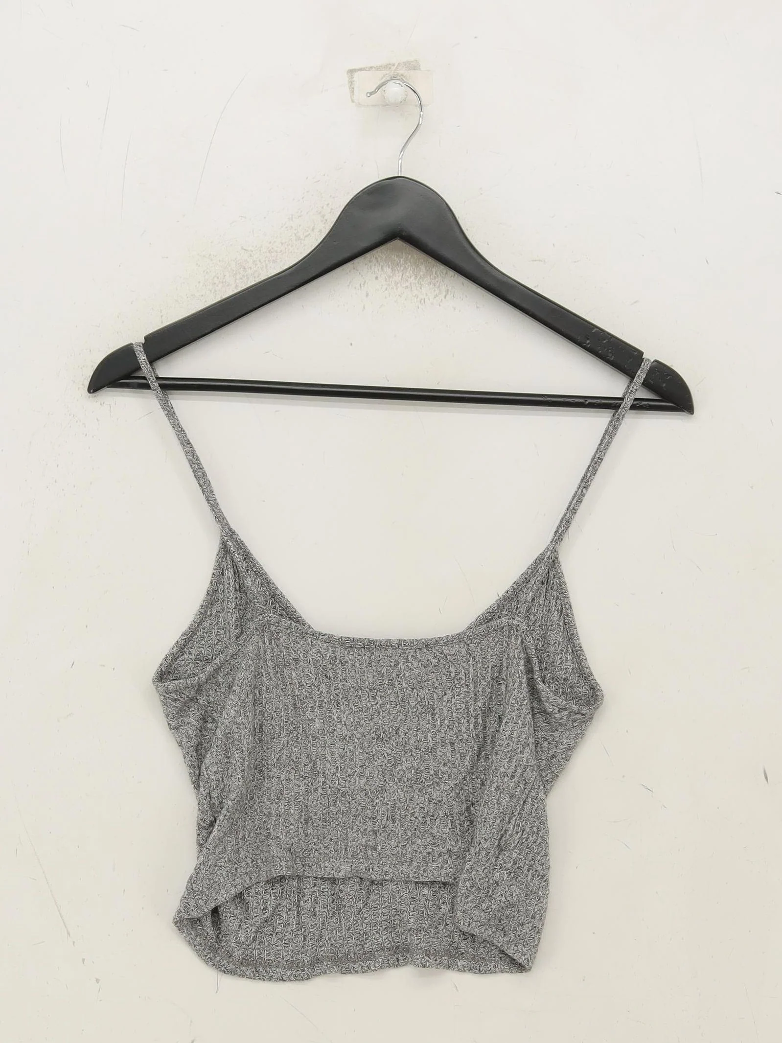 Brandy Melville Women's T-Shirt Grey Cotton with Viscose, Elastane Camisole - Image 2
