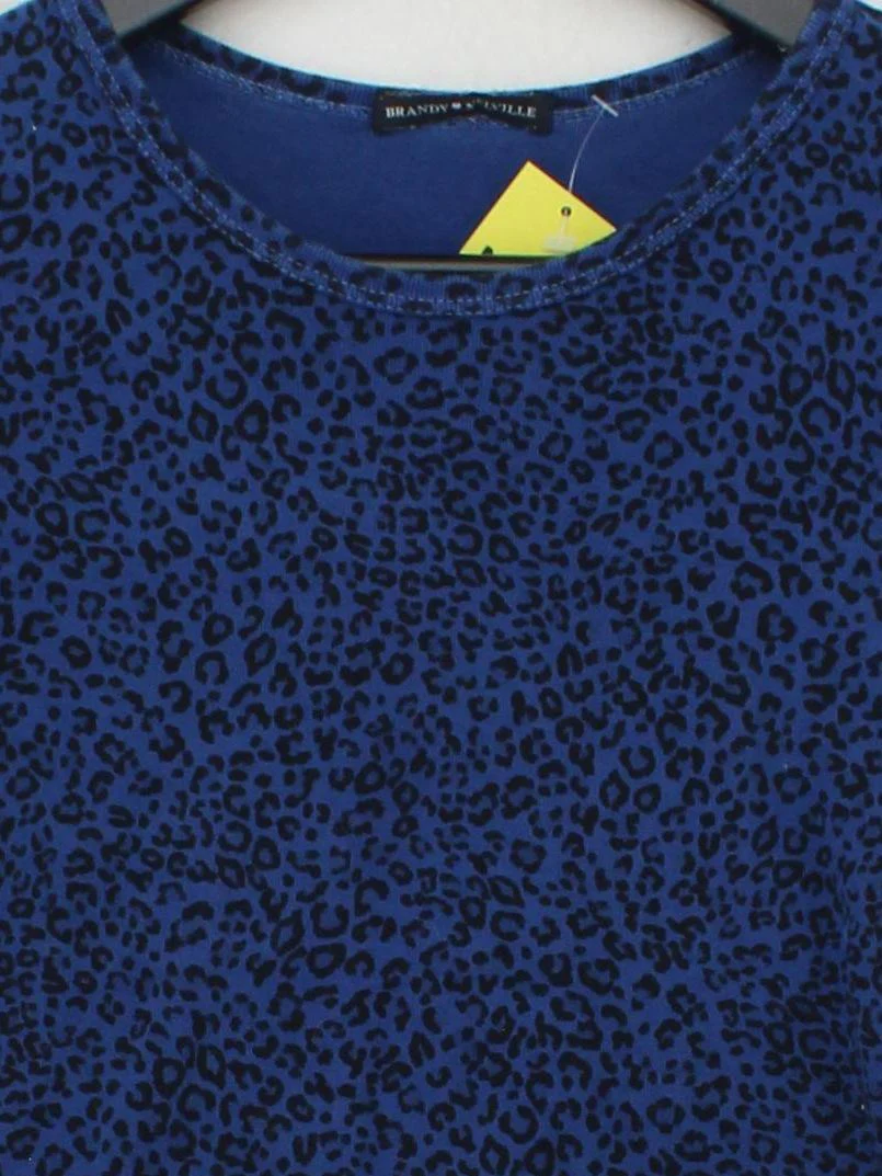 Brandy Melville Women's T-Shirt S Blue 100% Cotton Basic - Image 3