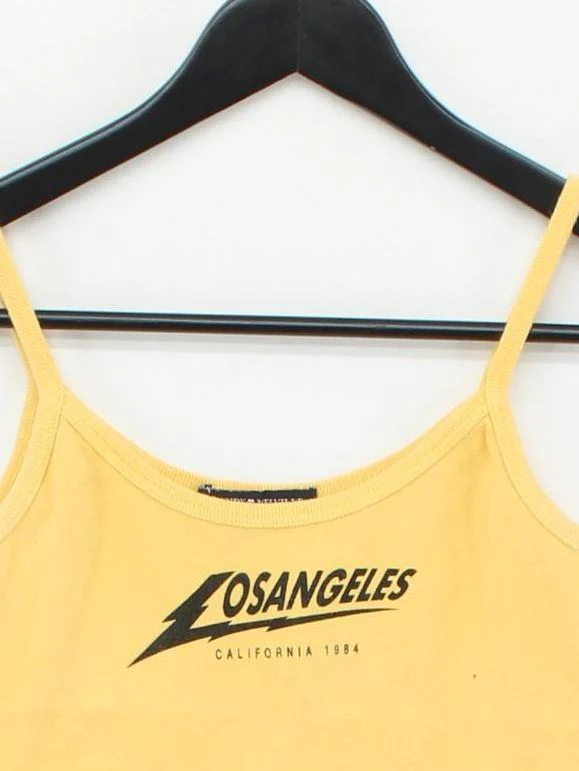 Brandy Melville Women's T-Shirt S Yellow 100% Other Camisole - Image 3