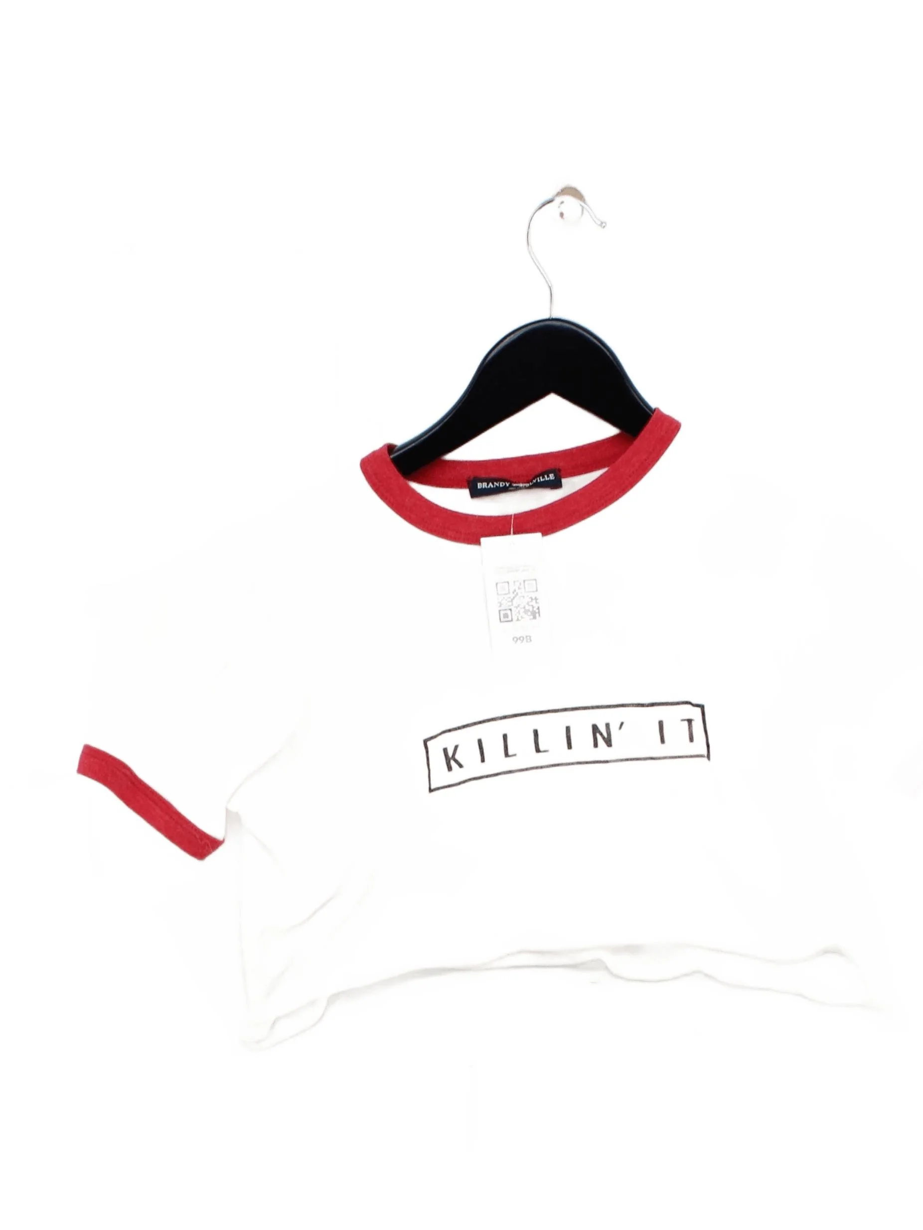 Brandy Melville Women's T-Shirt White 100% Cotton Basic