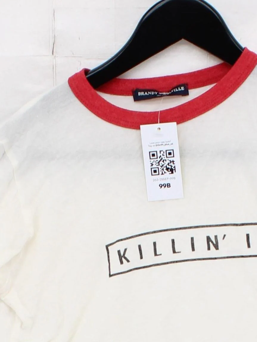 Brandy Melville Women's T-Shirt White 100% Cotton Basic - Image 3