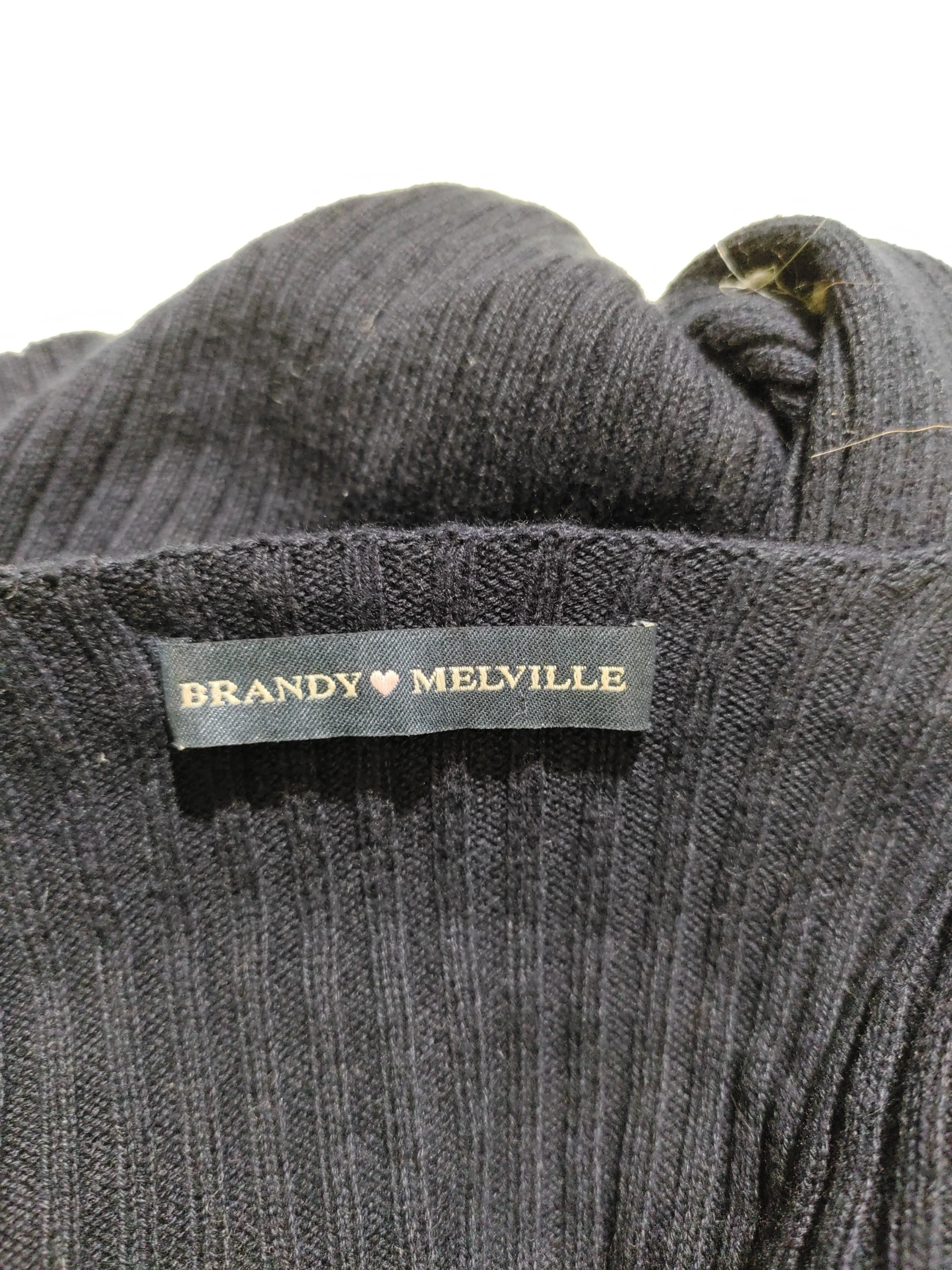 Brandy Melville Women's Top S Blue Cotton with Acrylic Cropped - Image 7