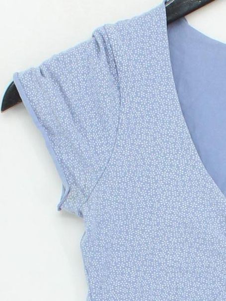 Brandy Melville Women's Top S Blue Cotton with Elastane Cropped - Image 4