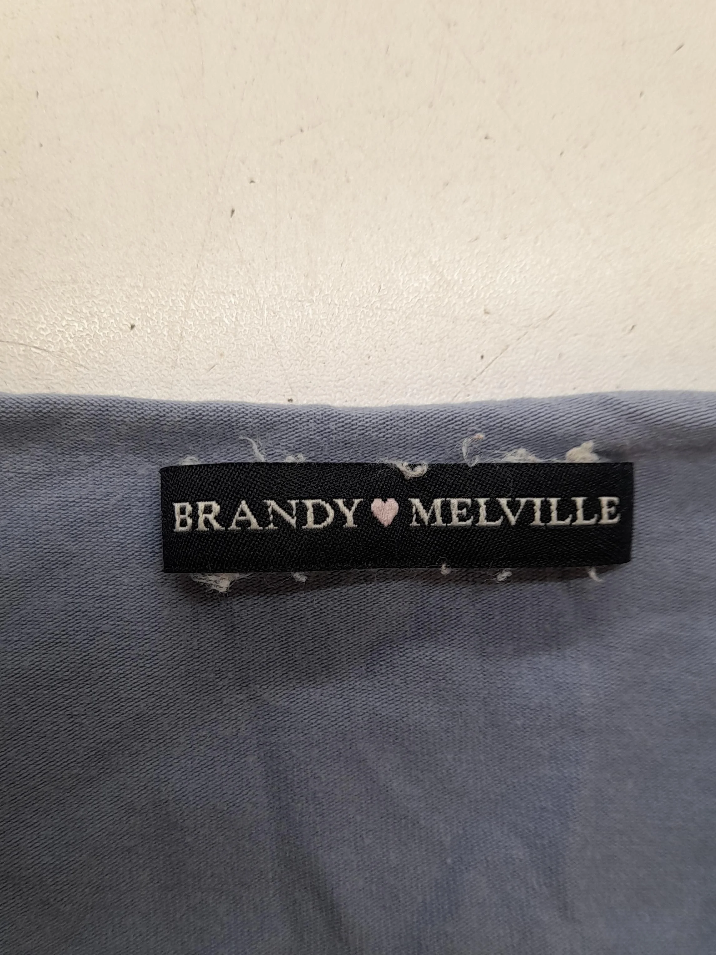 Brandy Melville Women's Top S Blue Cotton with Elastane Cropped - Image 5