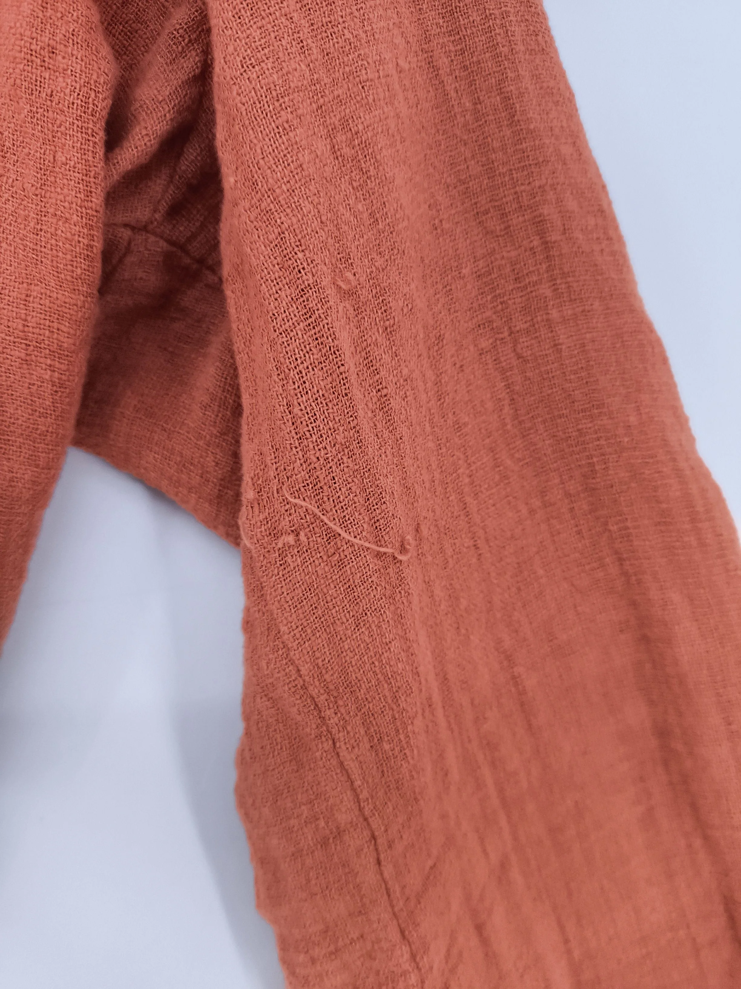 Brandy Melville Women's Top S Tan 100% Other Long Sleeve V-Neck Cropped - Image 5