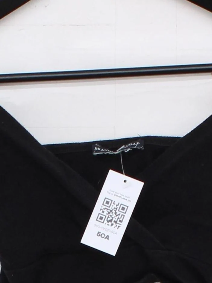 Brandy Melville Women's Top XS Black 100% Other Sleeveless V-Neck Cropped - Image 3