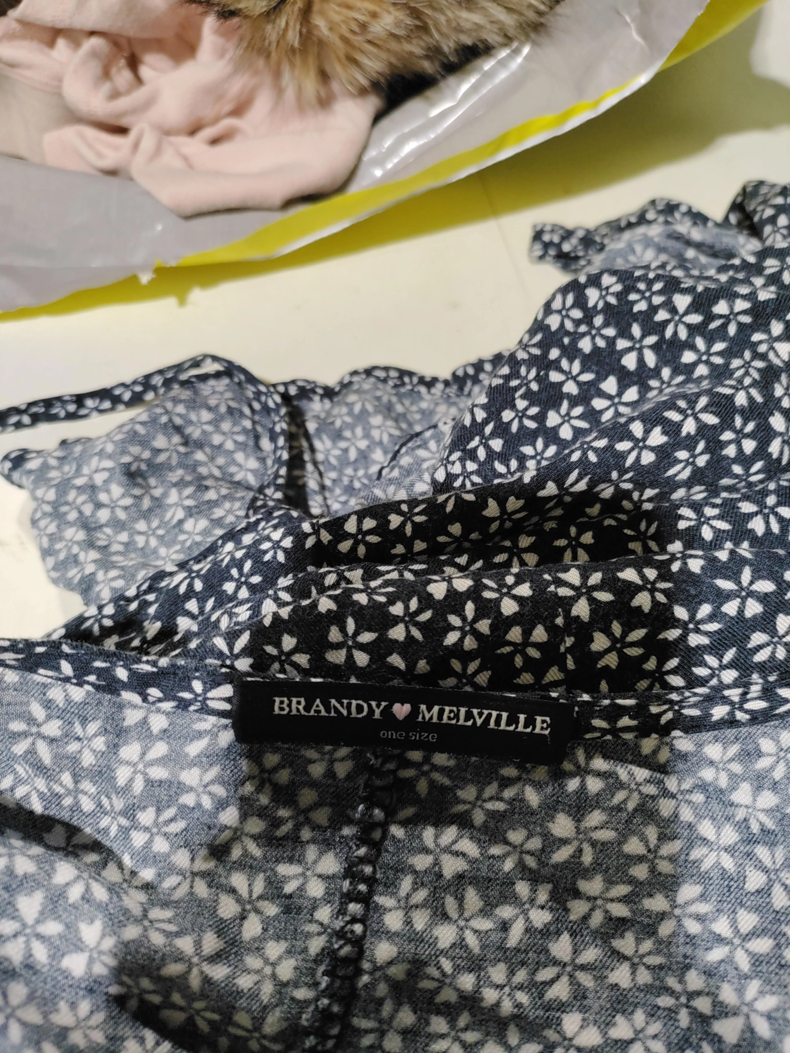 Brandy Melville Wrap Mini Dress One Size in Blue - Image 5