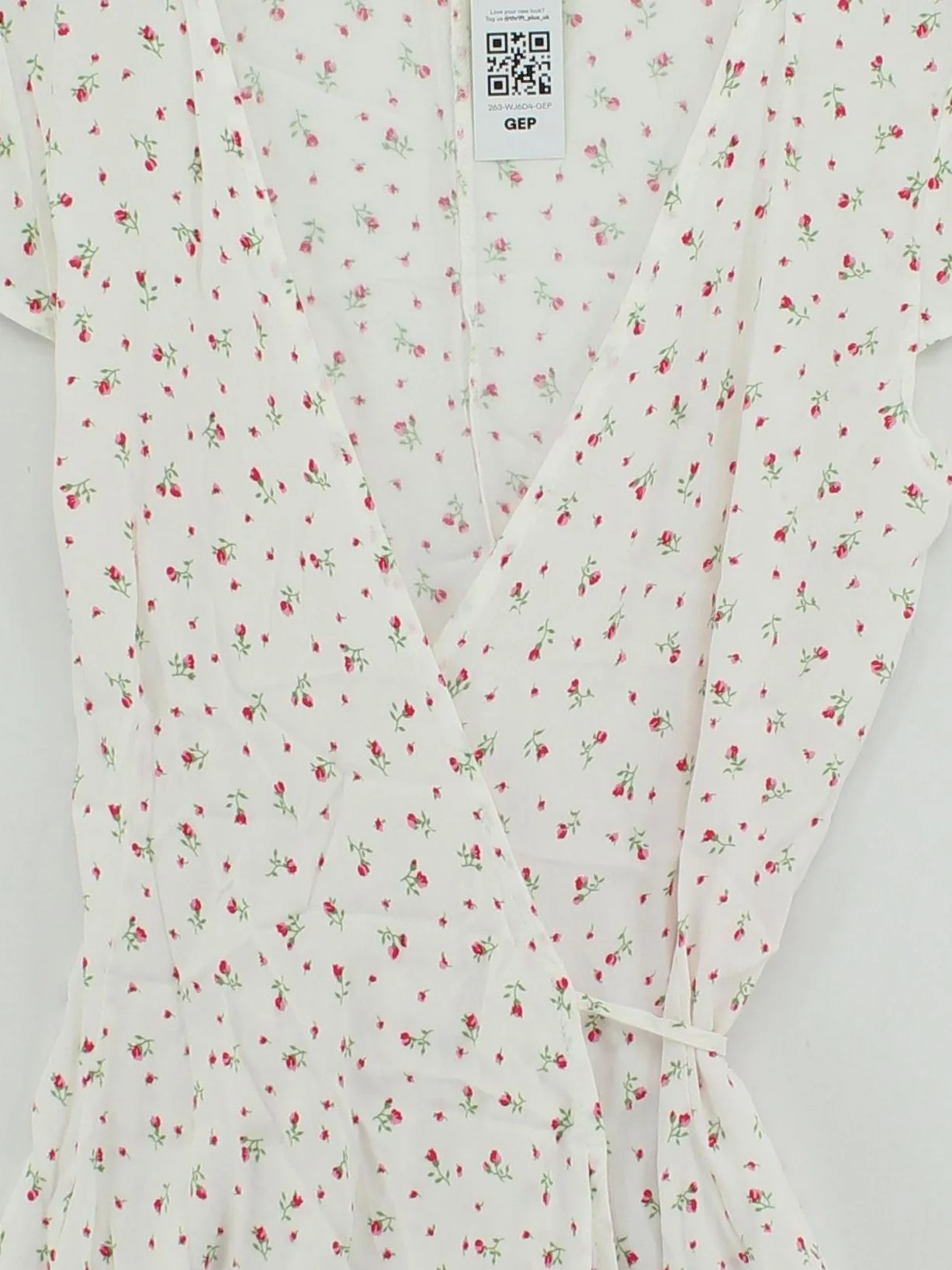 Brandy Melville Wrap Mini Dress One Size in White - Image 3