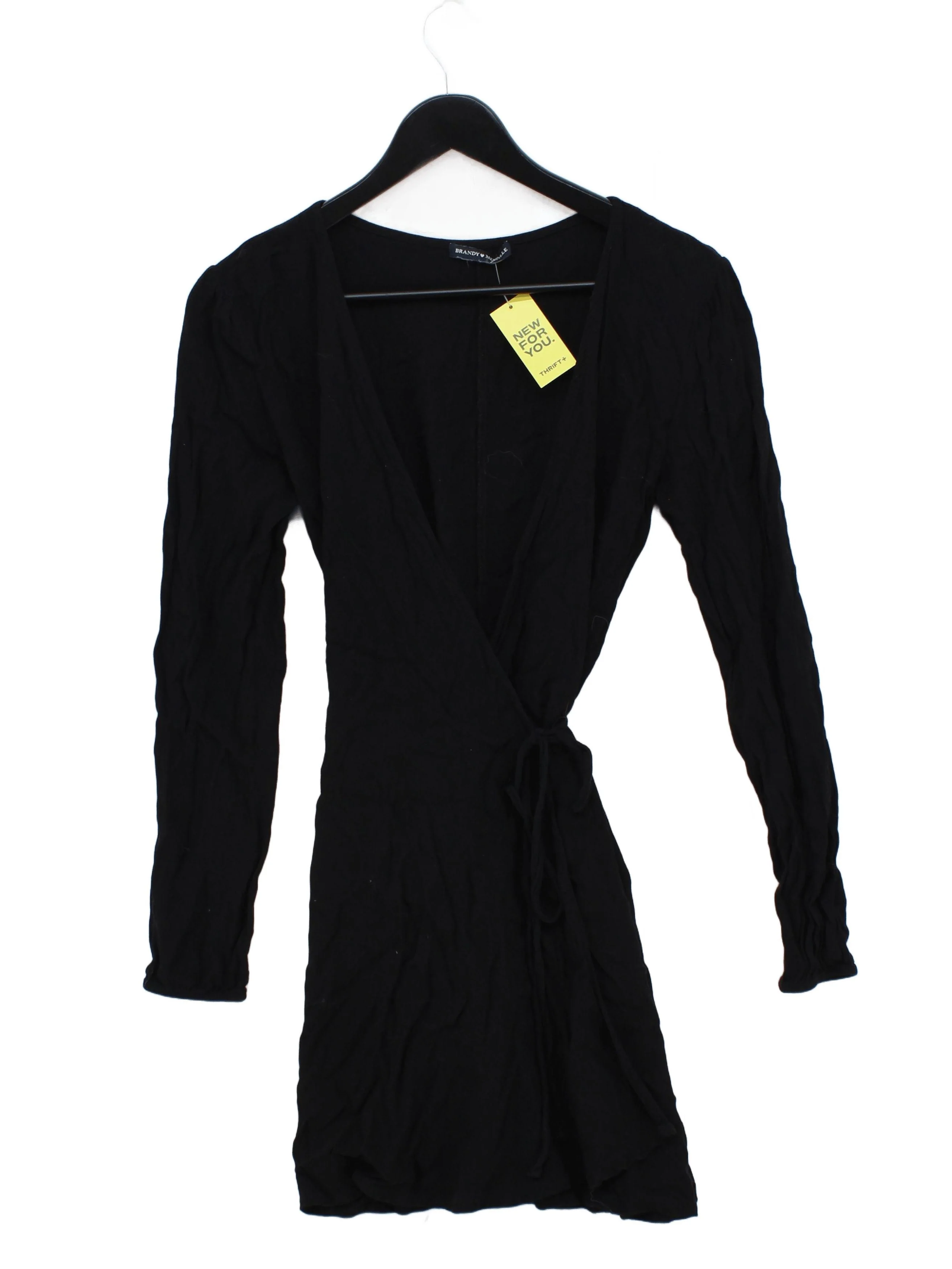 Brandy Melville Wrap Mini Dress UK2 in Black