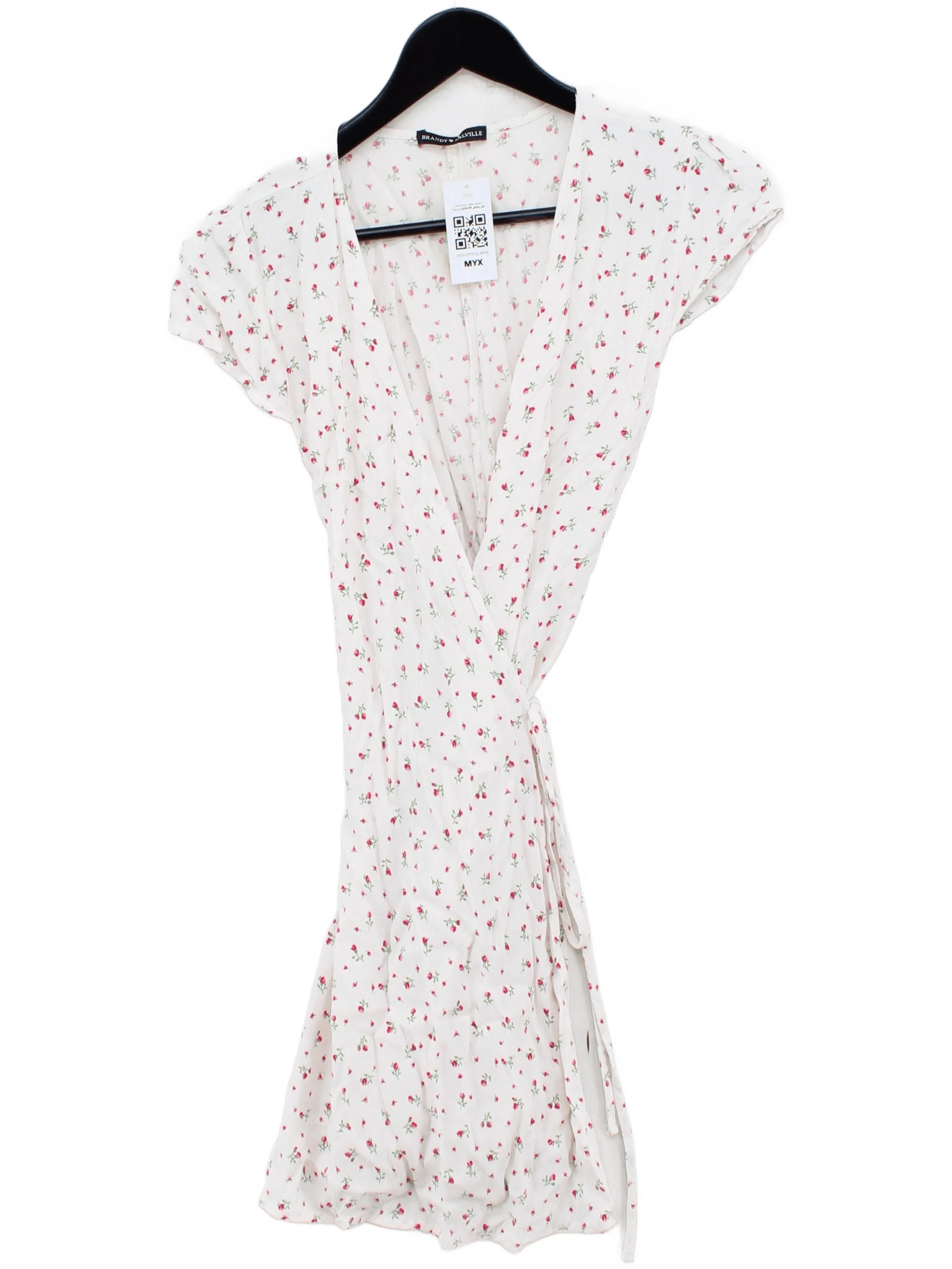 Brandy Melville Wrap Mini Dress UK2 in White