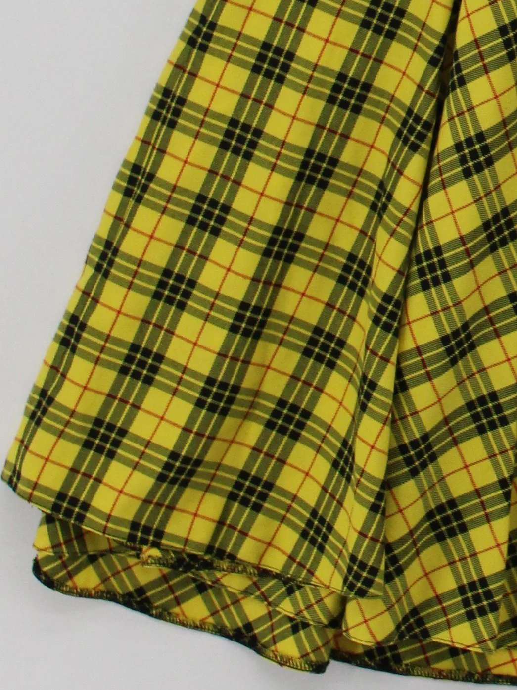 British Retro Women's Midi Skirt UK 18 Yellow Polyester with Viscose A-Line - Image 4