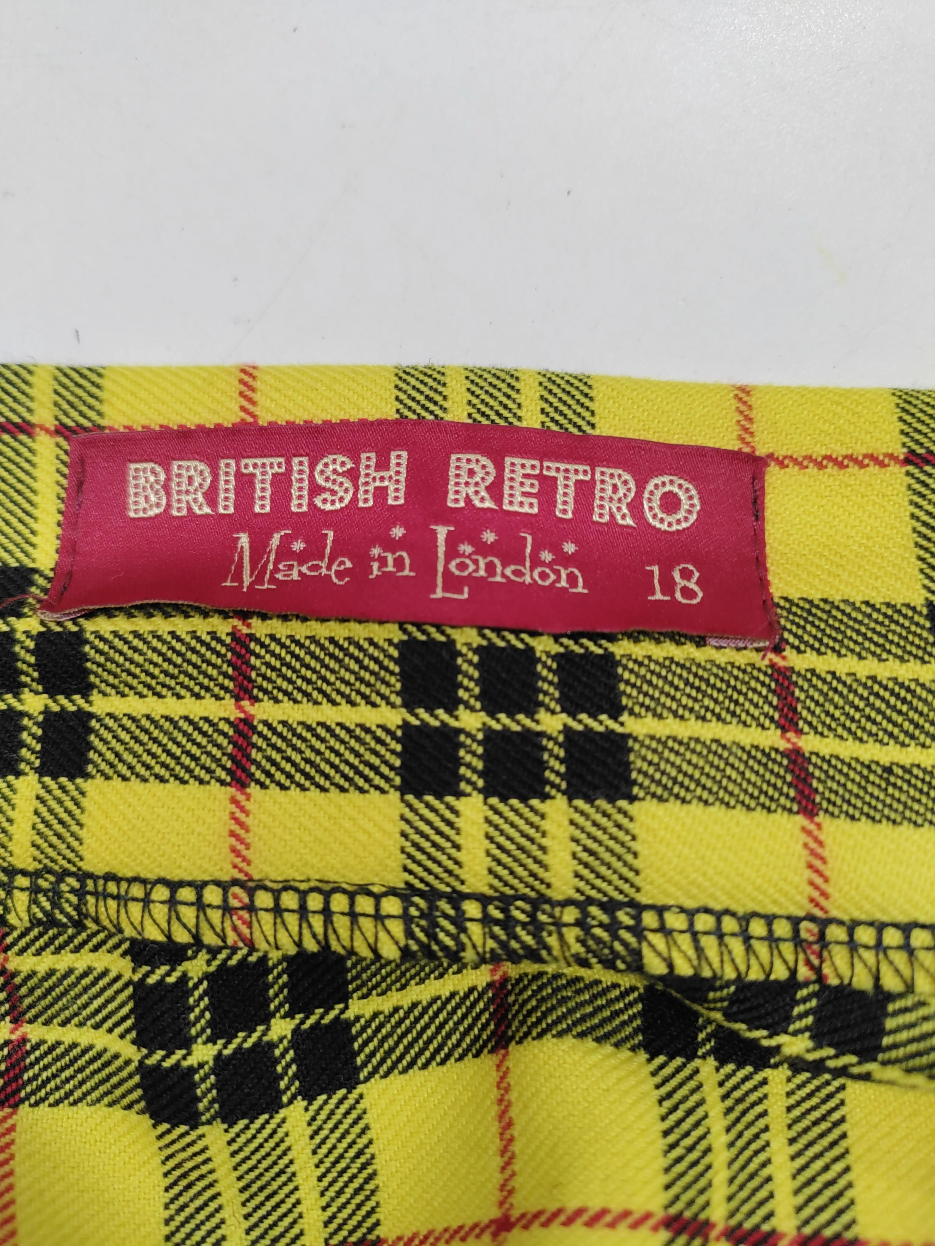 British Retro Women's Midi Skirt UK 18 Yellow Polyester with Viscose A-Line - Image 5
