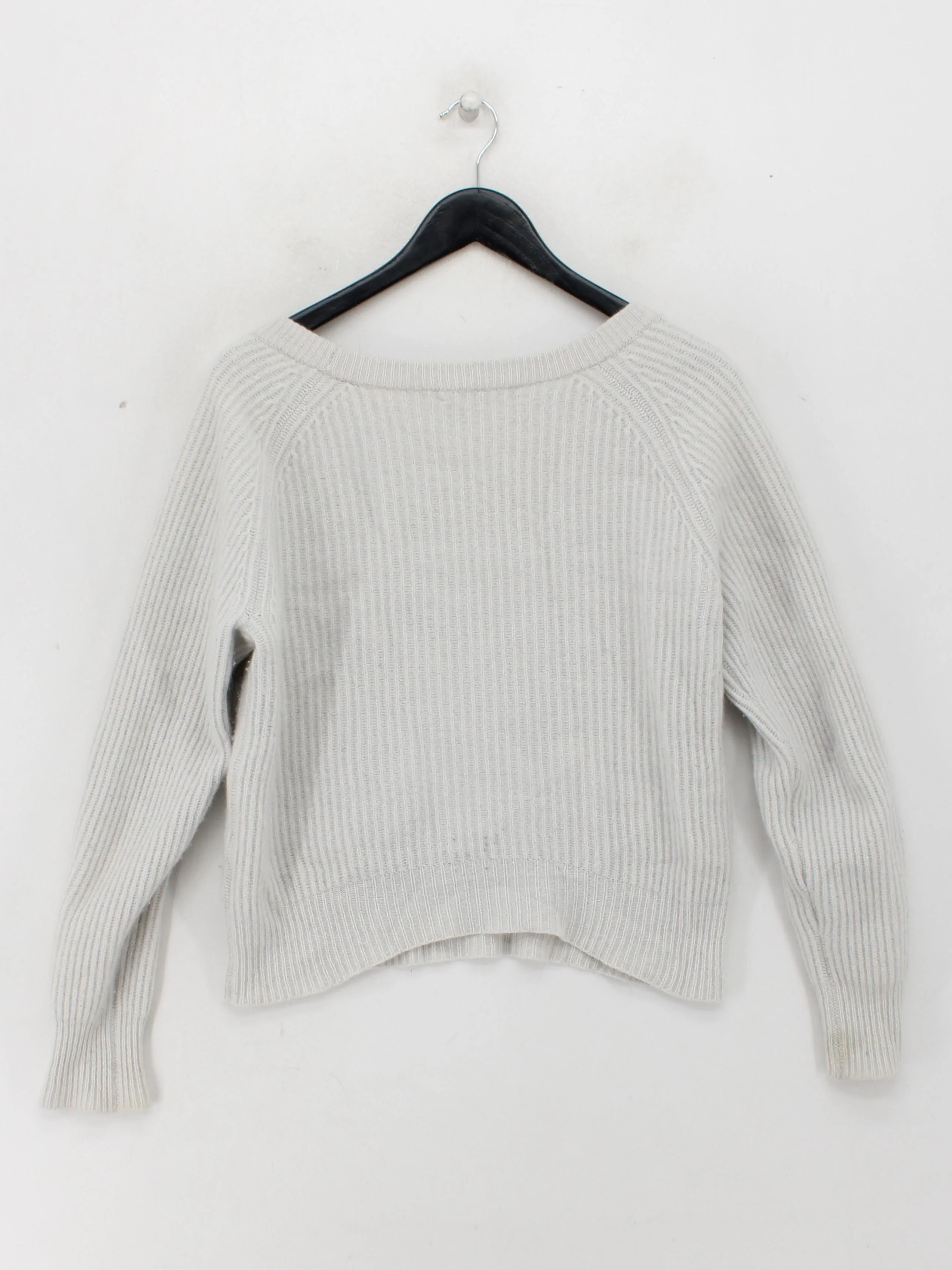 Brodie Women's Jumper M Grey 100% Cashmere Round Neck Pullover - Image 2