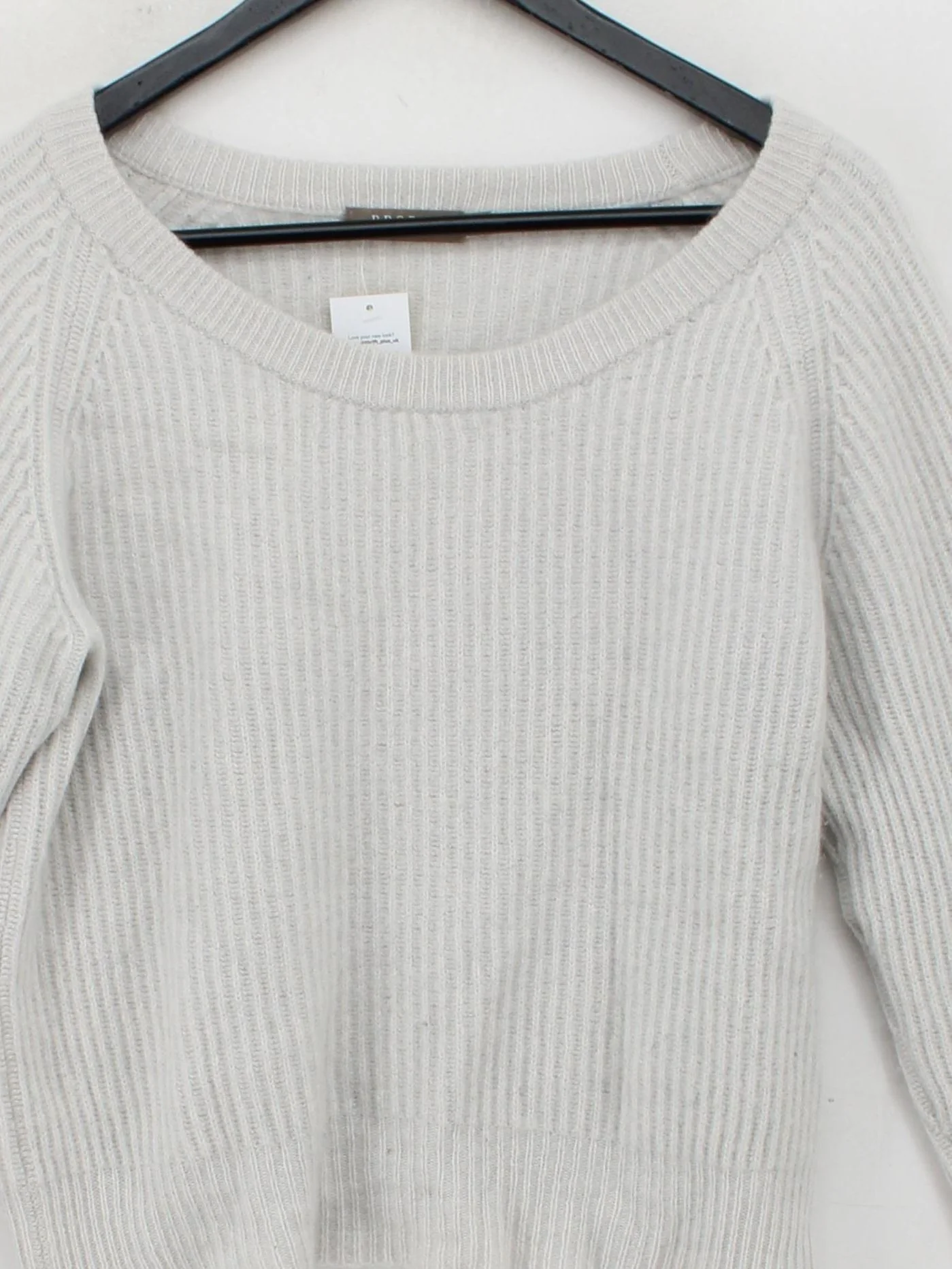 Brodie Women's Jumper M Grey 100% Cashmere Round Neck Pullover - Image 3