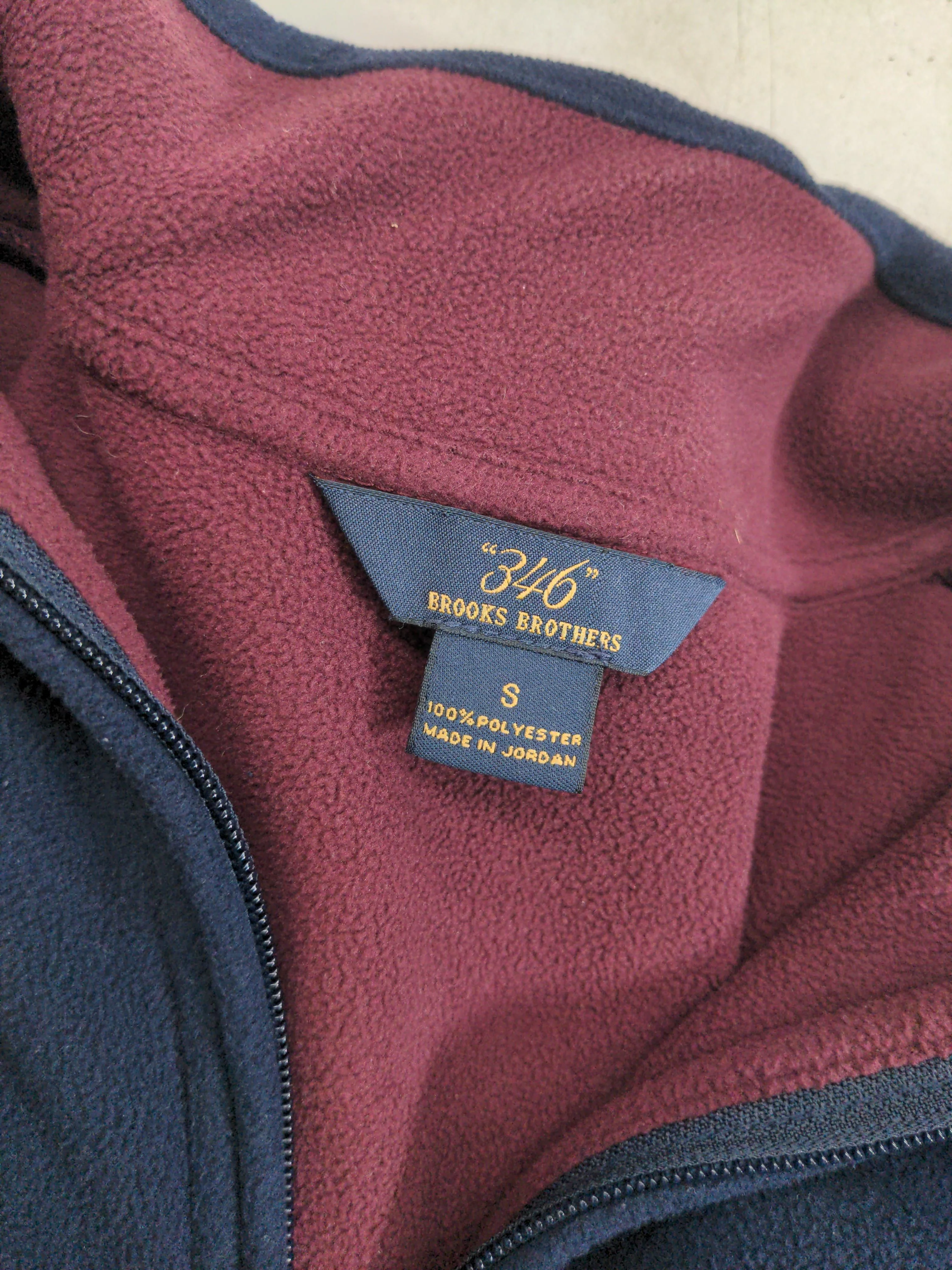 Brooks Brothers Men's Jumper S Blue 100% Polyester Mock Neck Pullover - Image 5