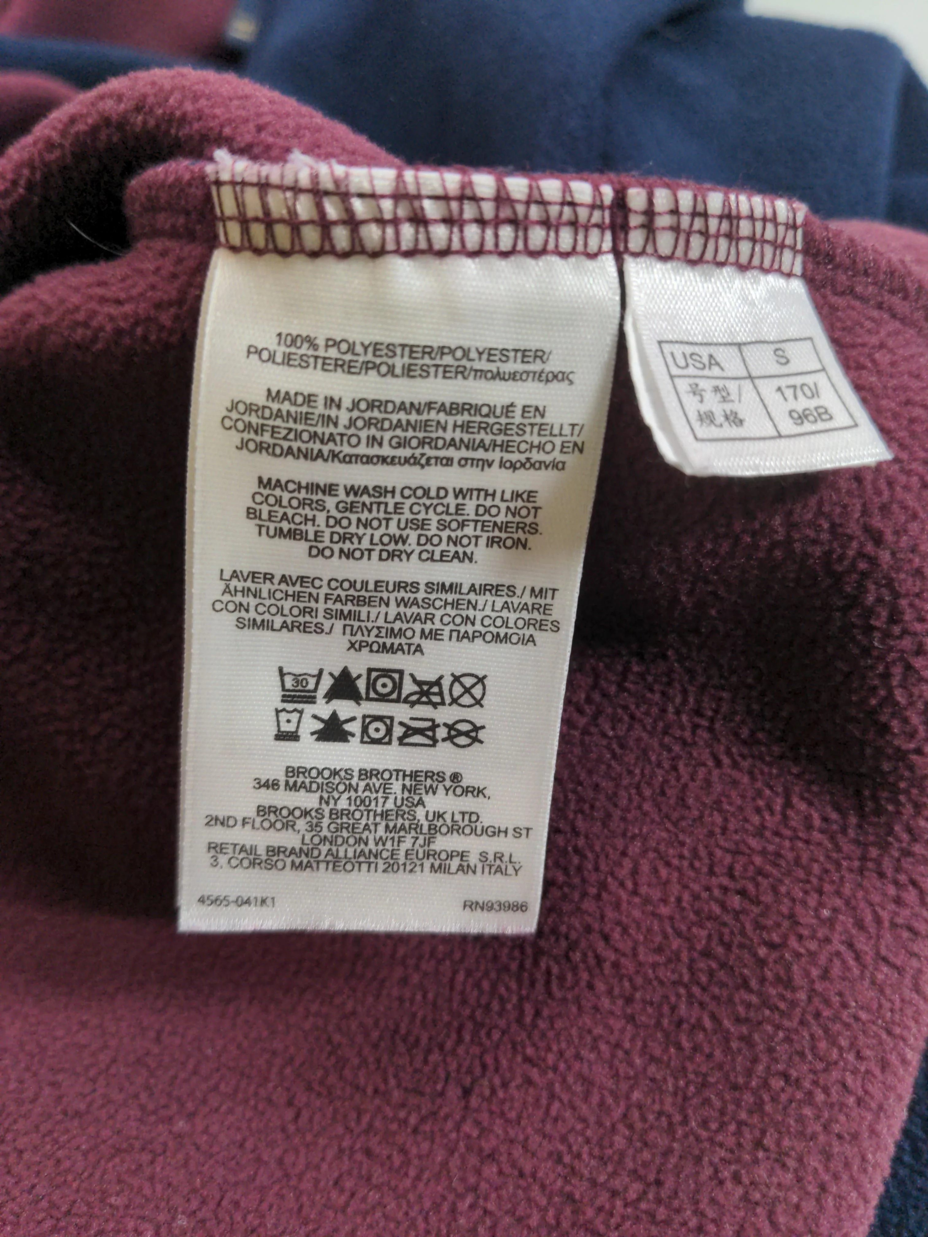 Brooks Brothers Men's Jumper S Blue 100% Polyester Mock Neck Pullover - Image 6