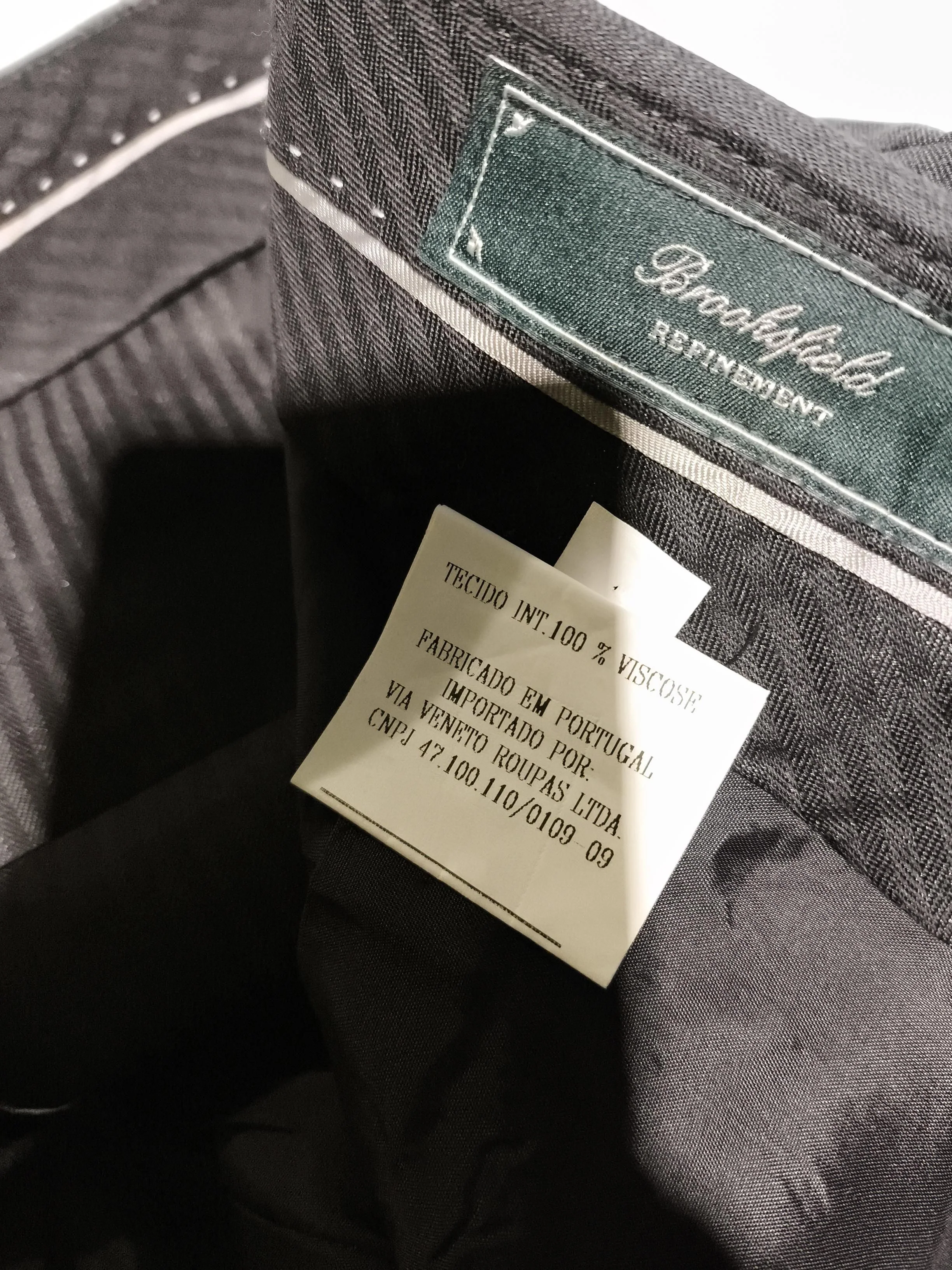 Brooksfield Men's Suit Trousers W 43 in Grey 100% Viscose Straight Dress Pants - Image 6