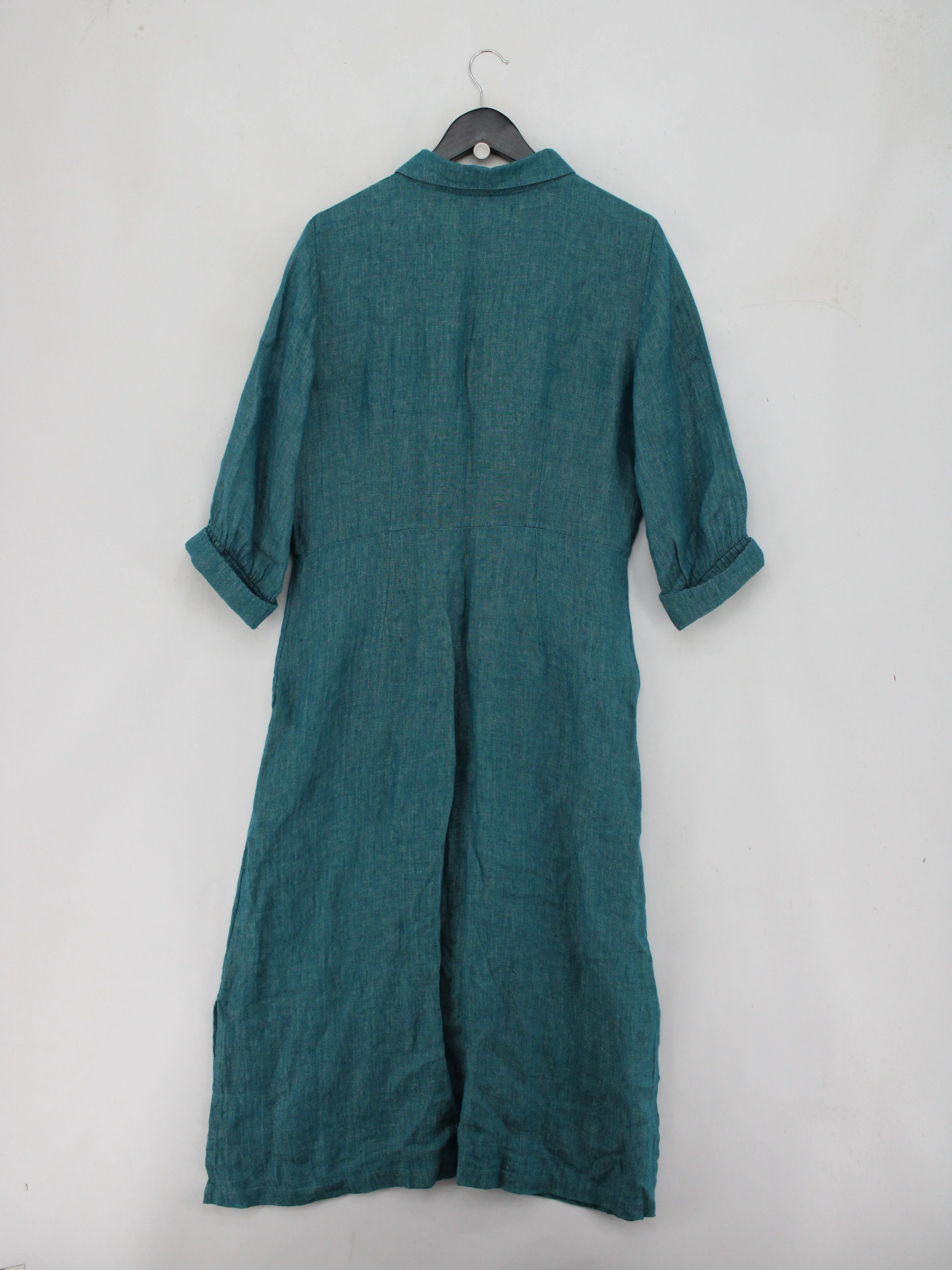 Brora Shirt Midi Dress UK16 in Green - Image 2