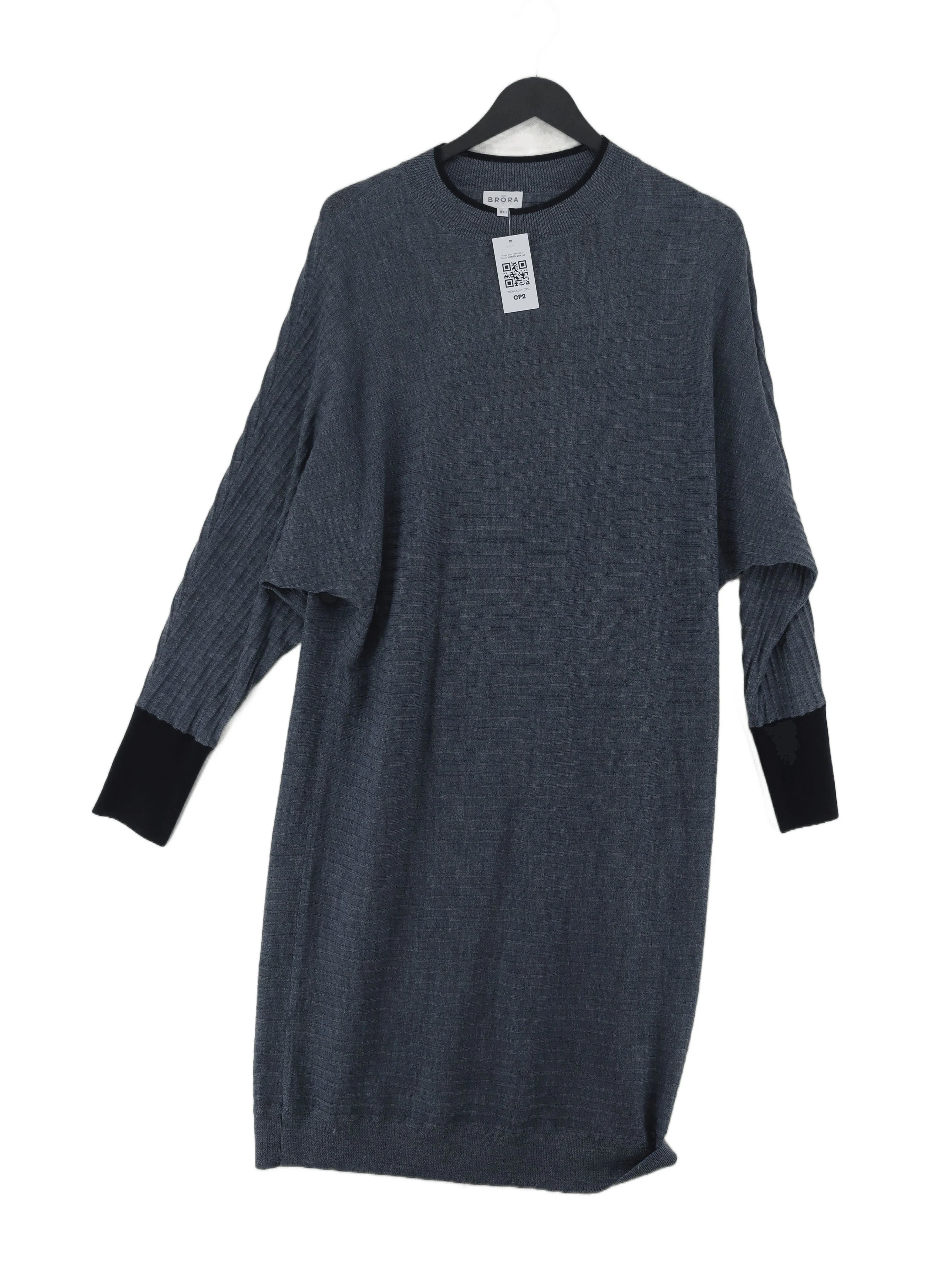 Brora T-Shirt Midi Dress UK8 in Grey