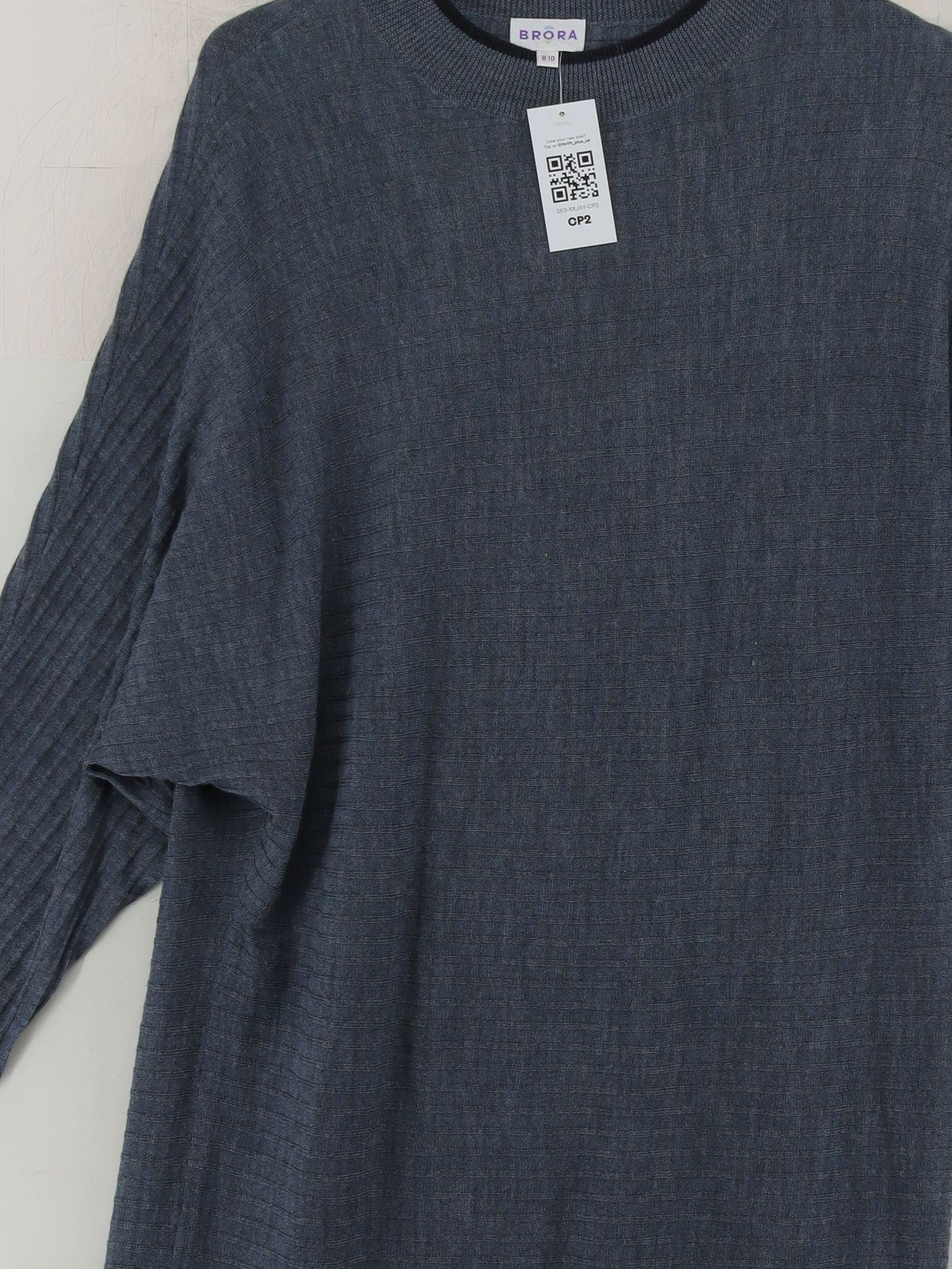 Brora T-Shirt Midi Dress UK8 in Grey - Image 3