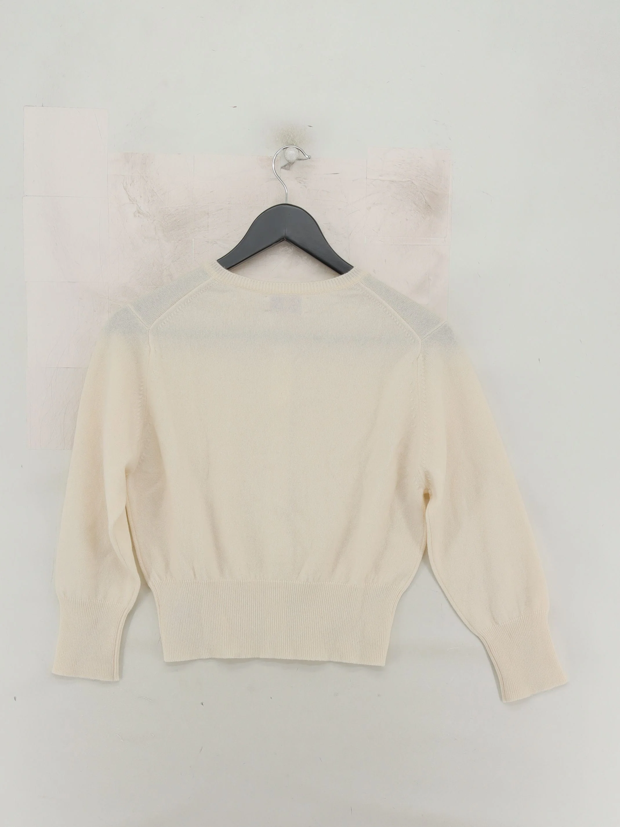 Brora Women's Cardigan S Cream 100% Cashmere Round Neck Cardigan - Image 2