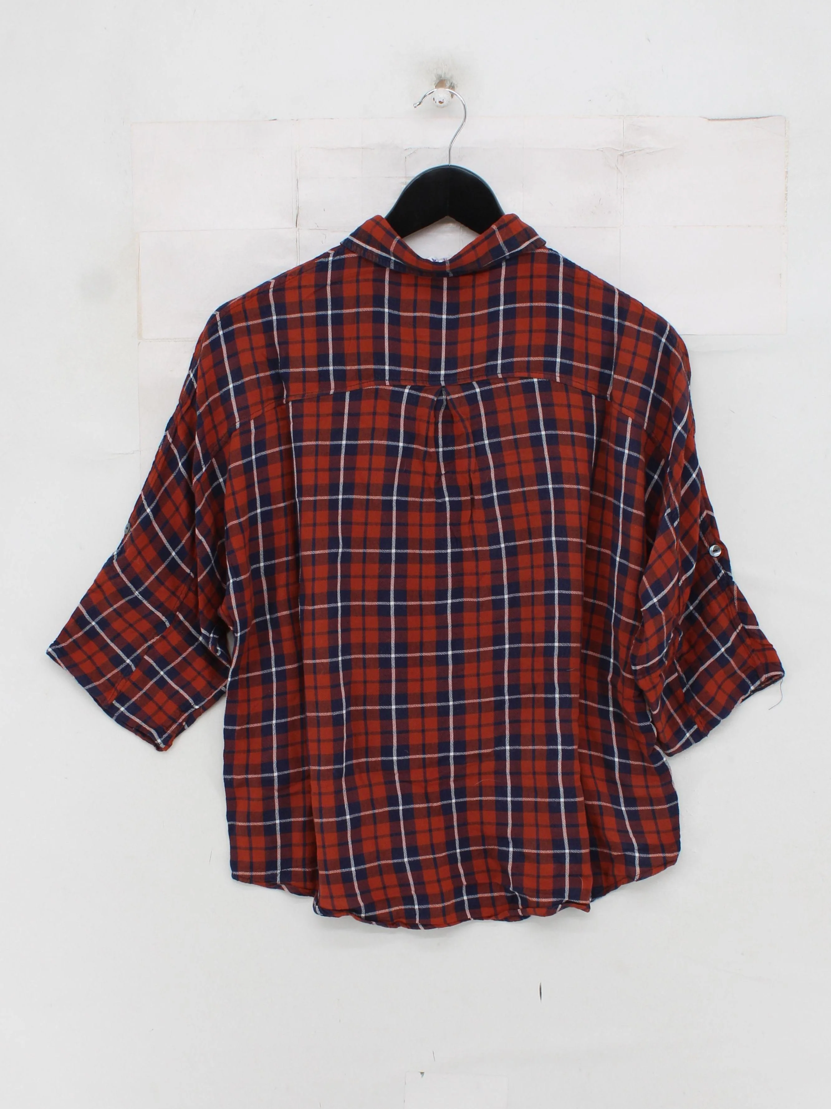 Brora Women's Shirt UK 14 Red Viscose with Linen Basic - Image 2