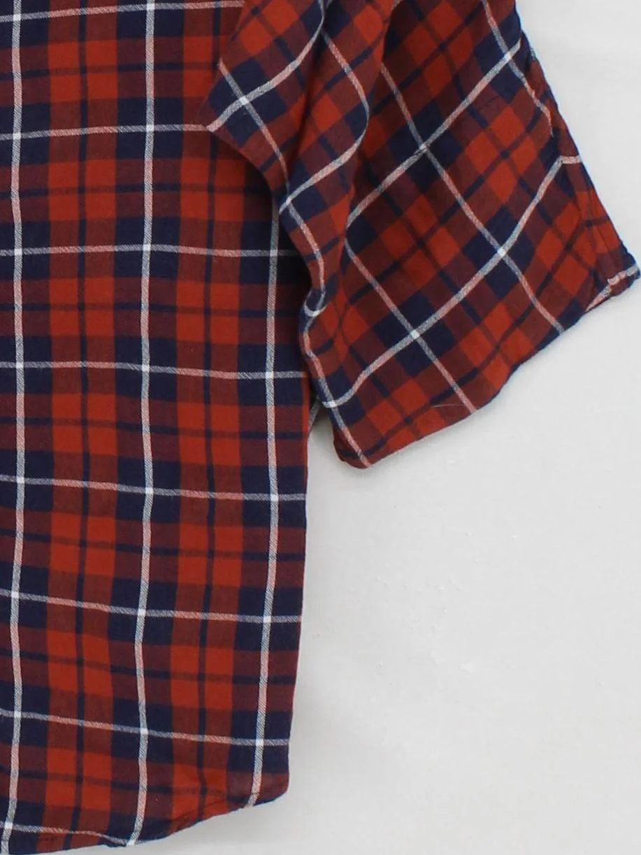 Brora Women's Shirt UK 14 Red Viscose with Linen Basic - Image 4