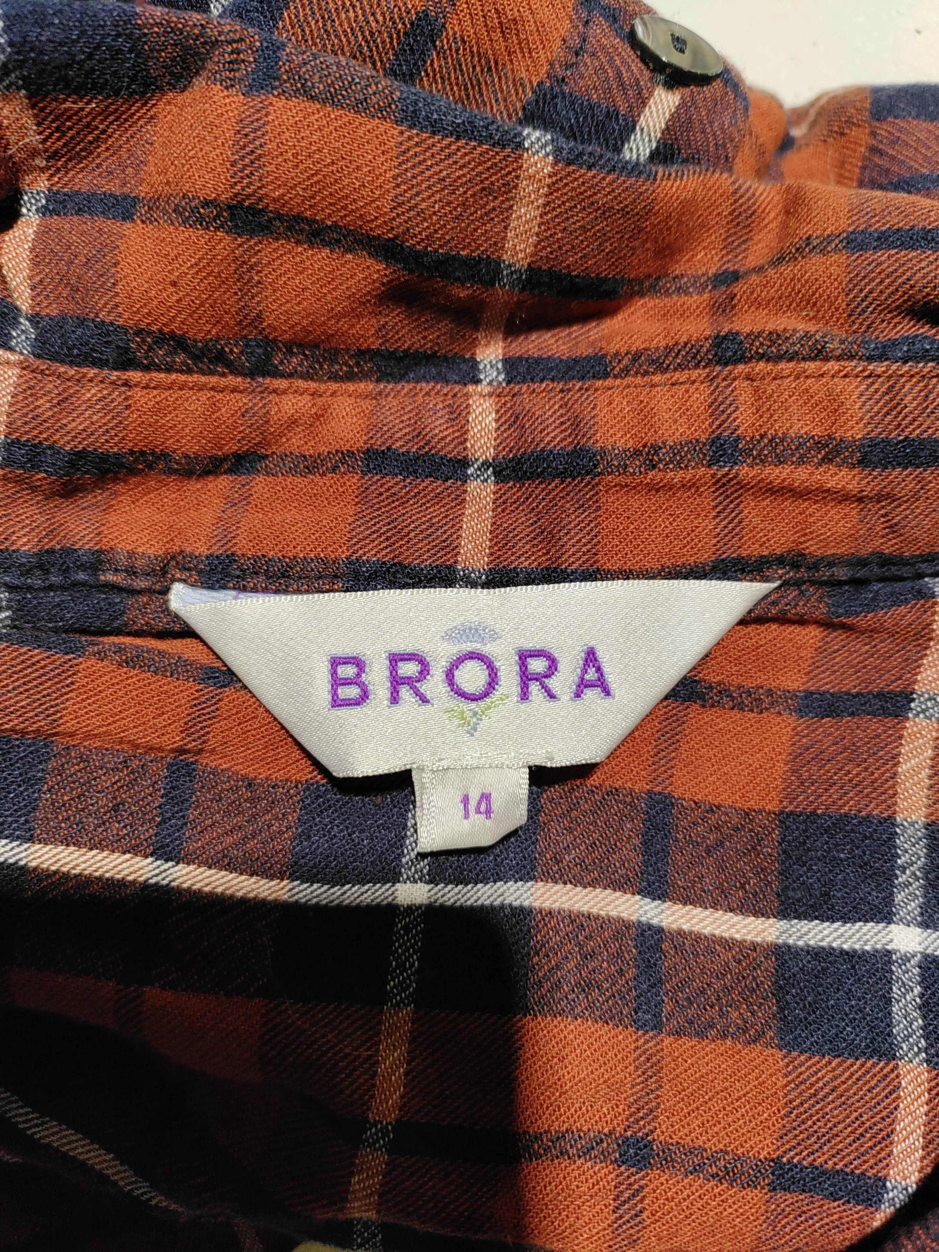 Brora Women's Shirt UK 14 Red Viscose with Linen Basic - Image 5