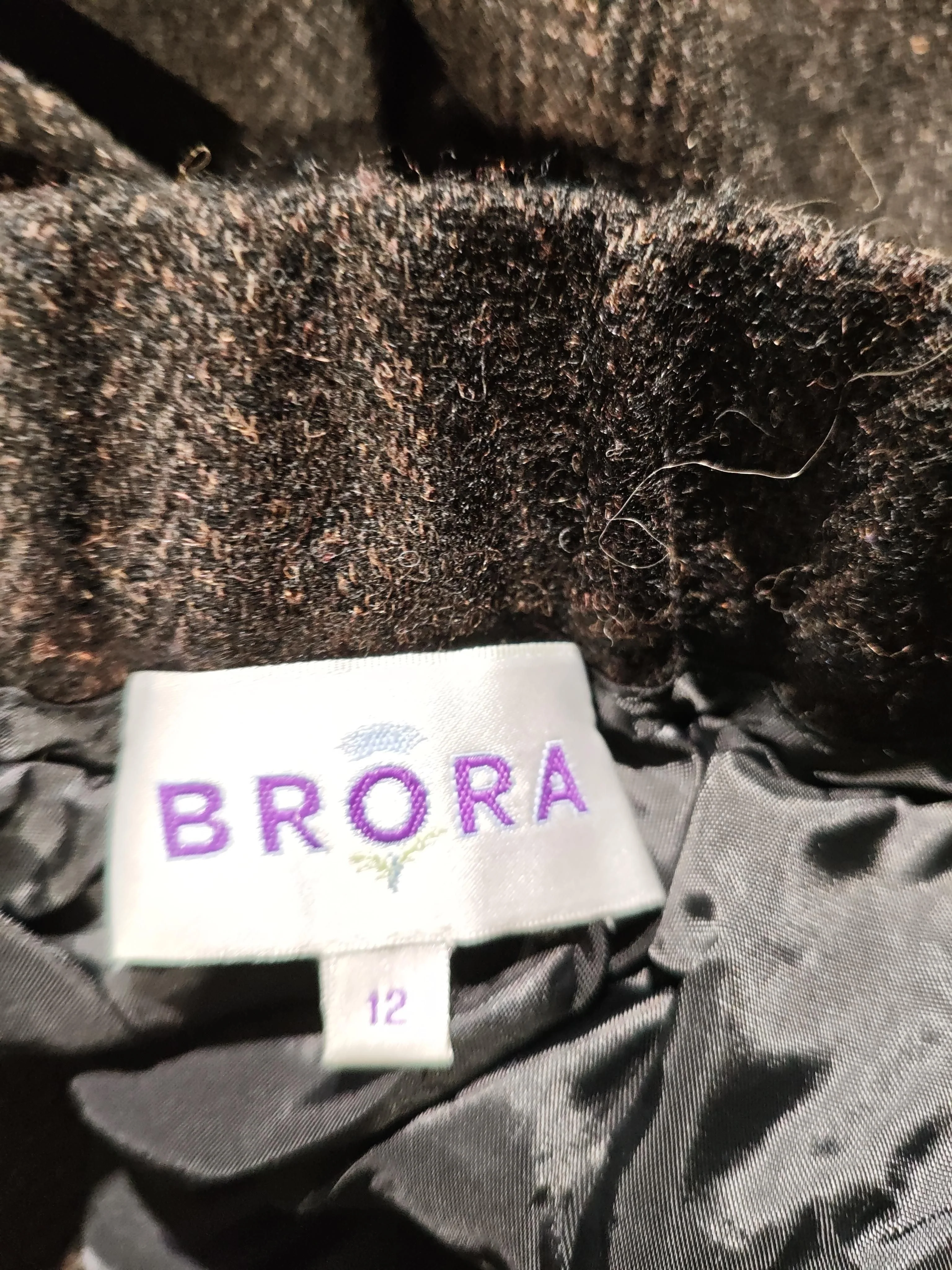 Brora Women's Suit Trousers UK 12 Brown Wool with Viscose Wide-Leg Dress Pants - Image 5