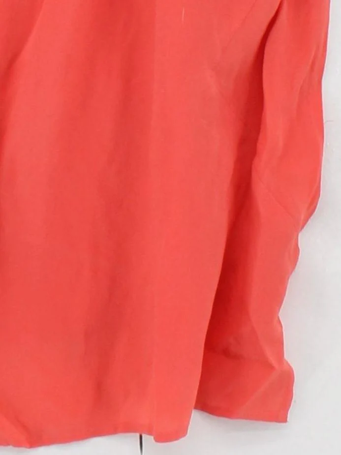 Brora Women's T-Shirt L Orange 100% Silk Sleeveless V-Neck Camisole - Image 4