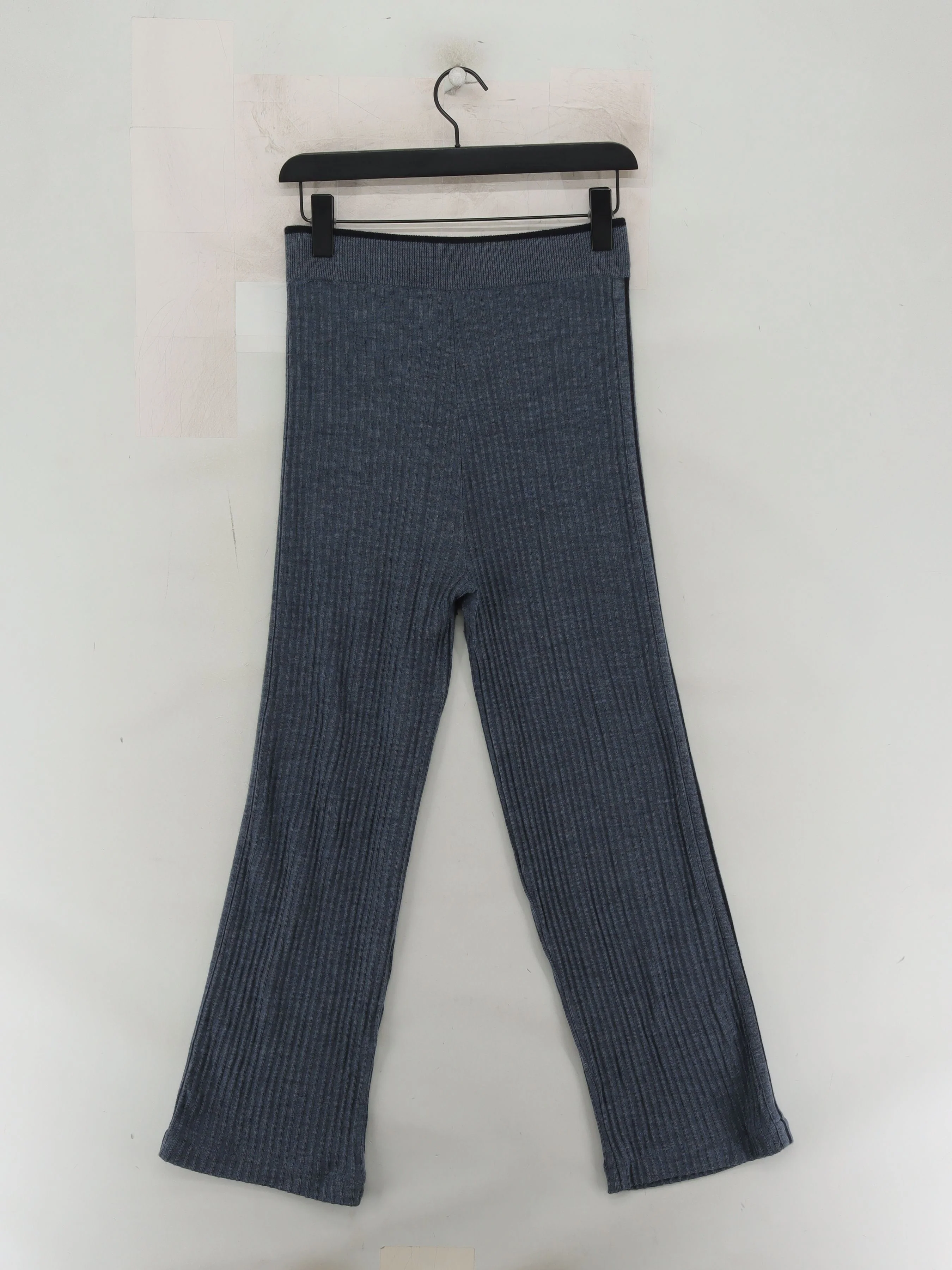 Brora Women's Trousers S Grey 100% Wool Wide-Leg Chino - Image 2