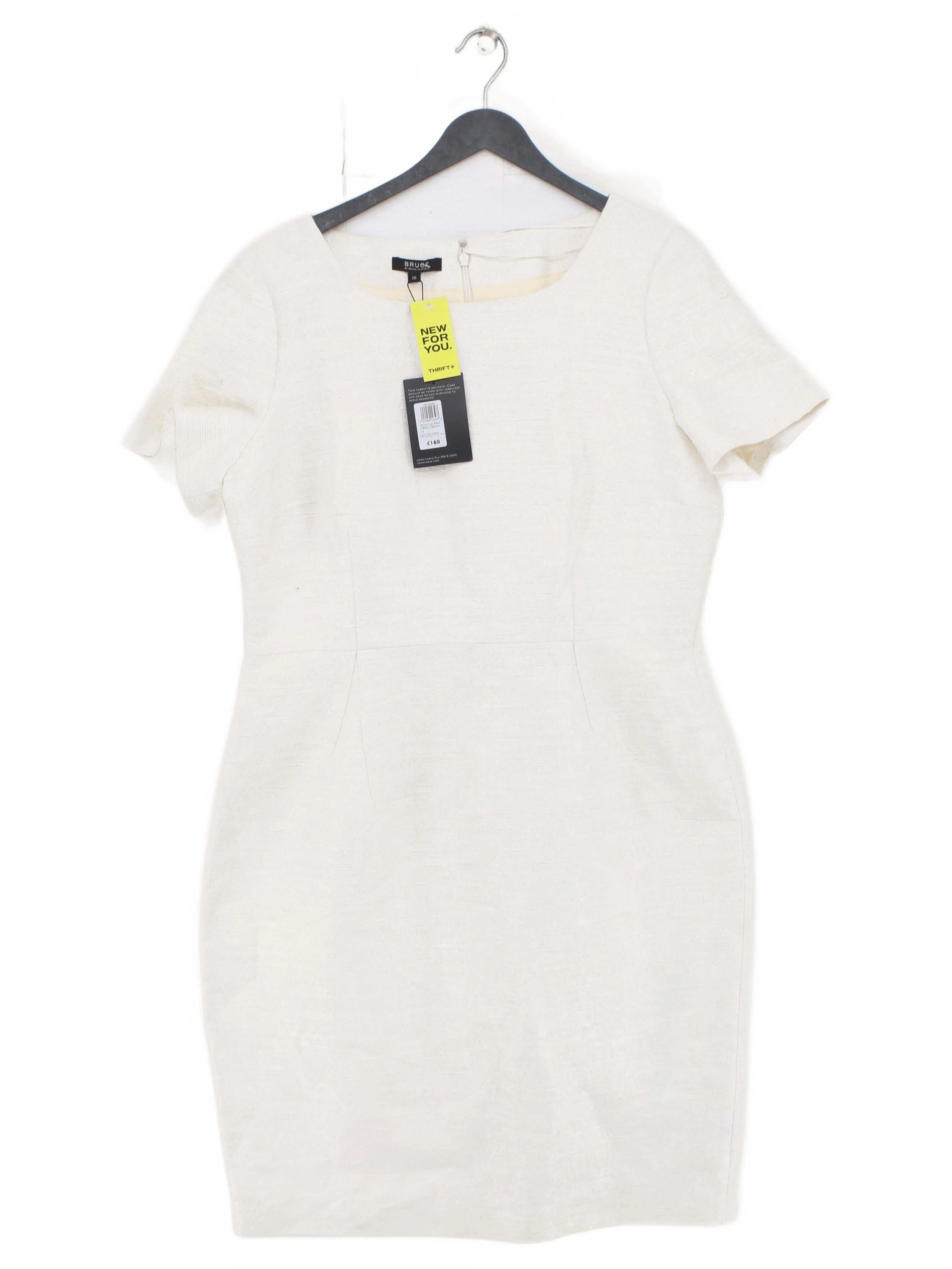 Bruce Oldfield Bodycon Midi Dress UK16 in Cream