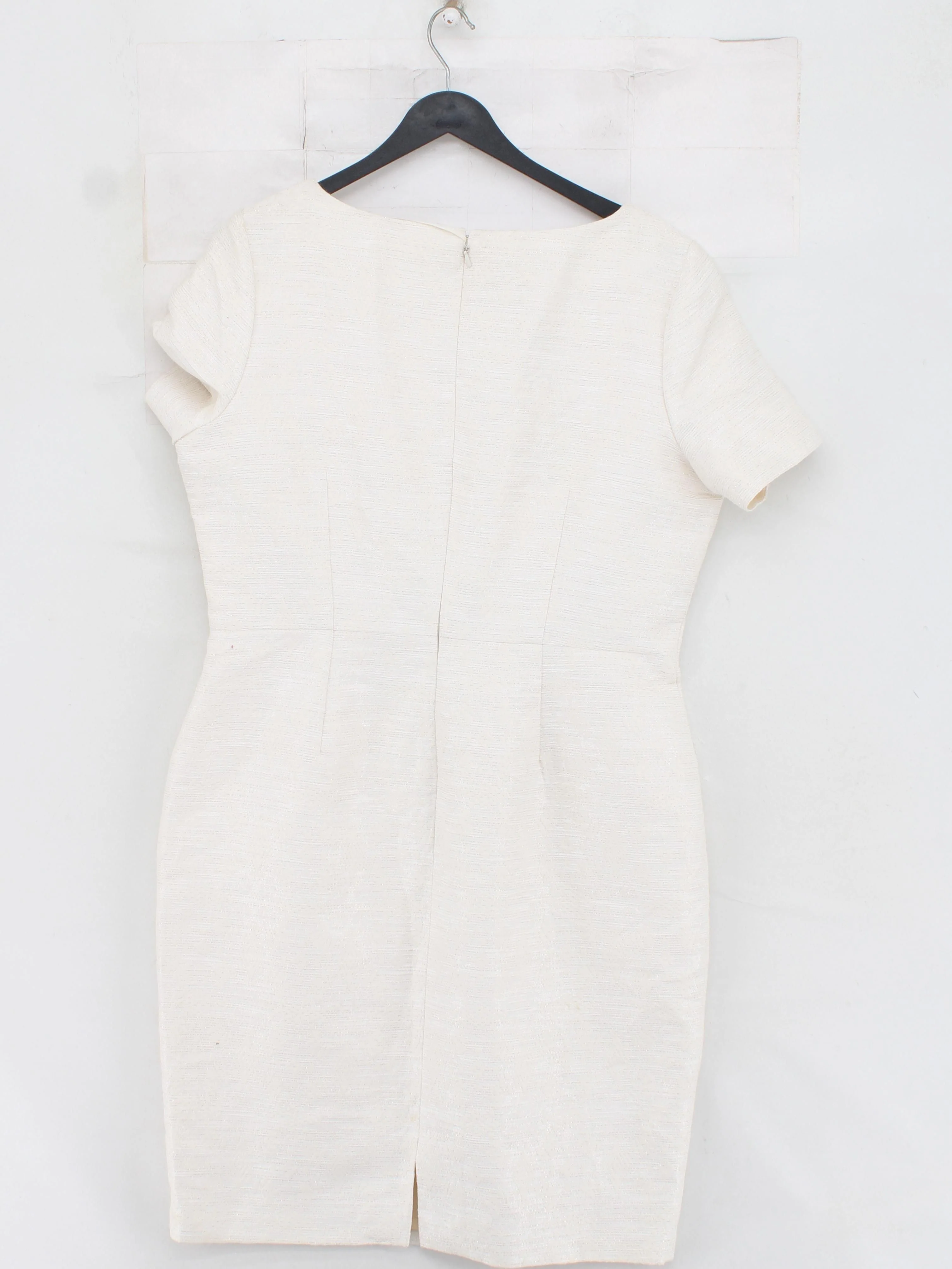 Bruce Oldfield Bodycon Midi Dress UK16 in Cream - Image 2
