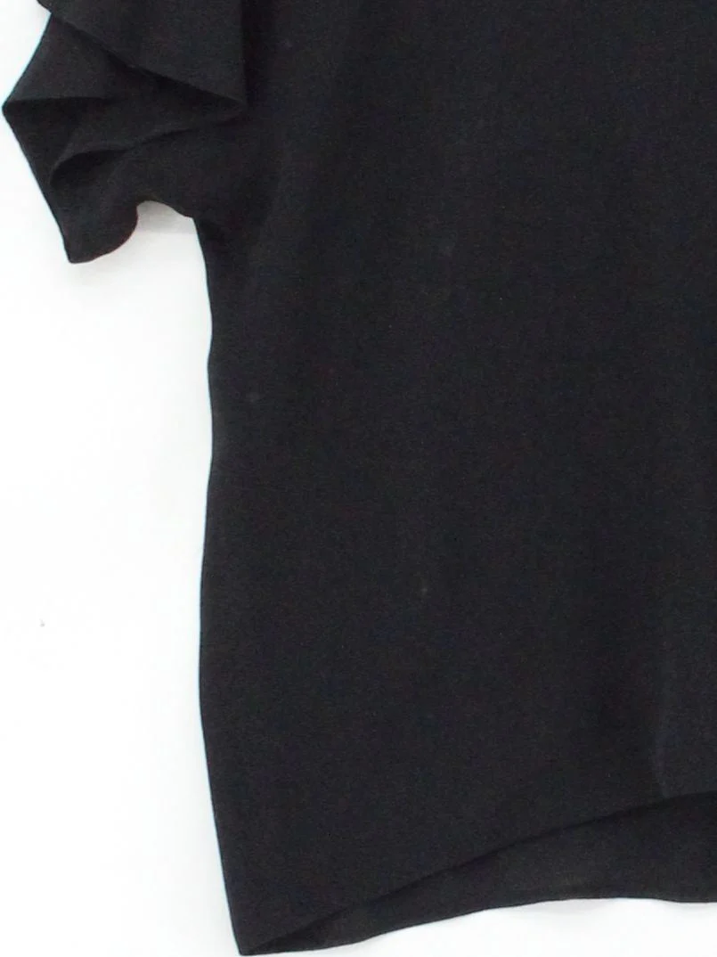 Bruce Oldfield Women's T-Shirt S Black 100% Other Short Sleeve Round Neck Basic - Image 4