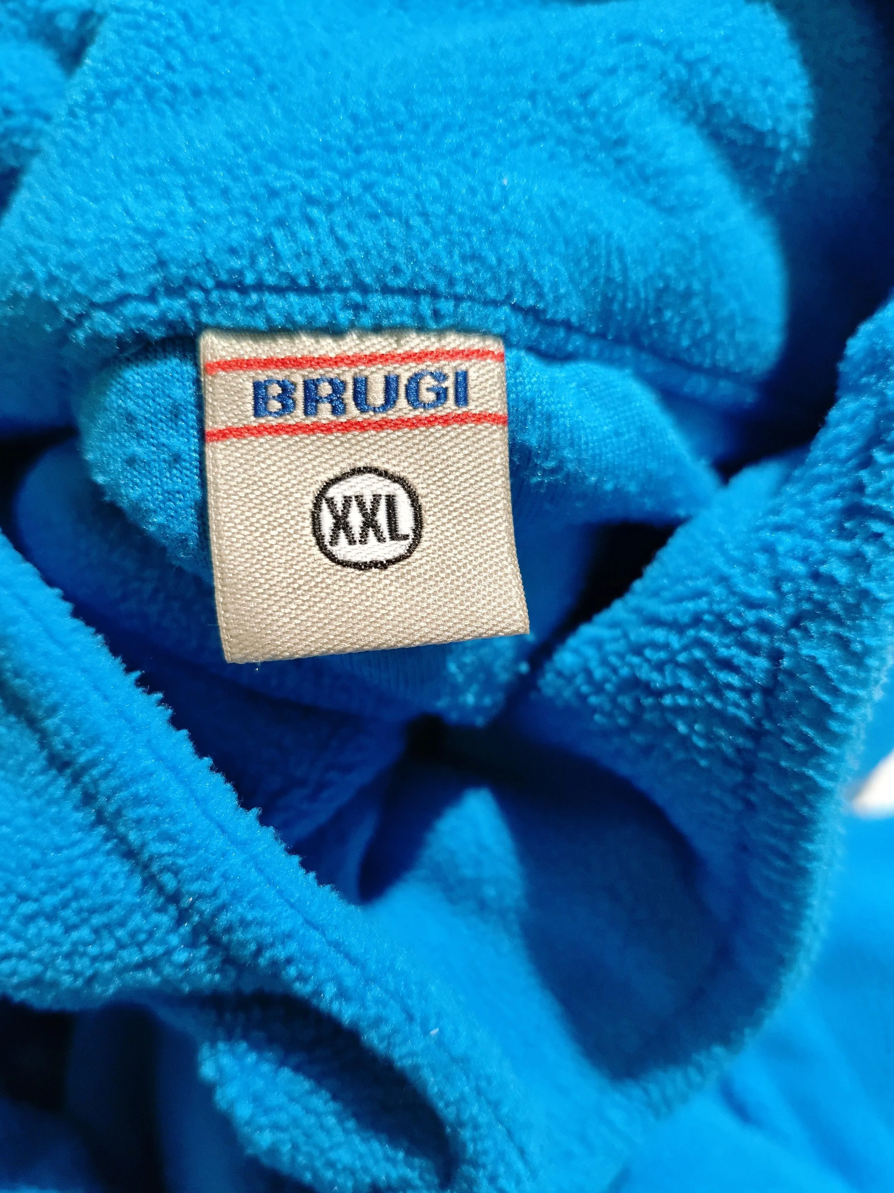 Brugi Men's Jumper XXL Blue 100% Polyester Mock Neck Pullover - Image 5