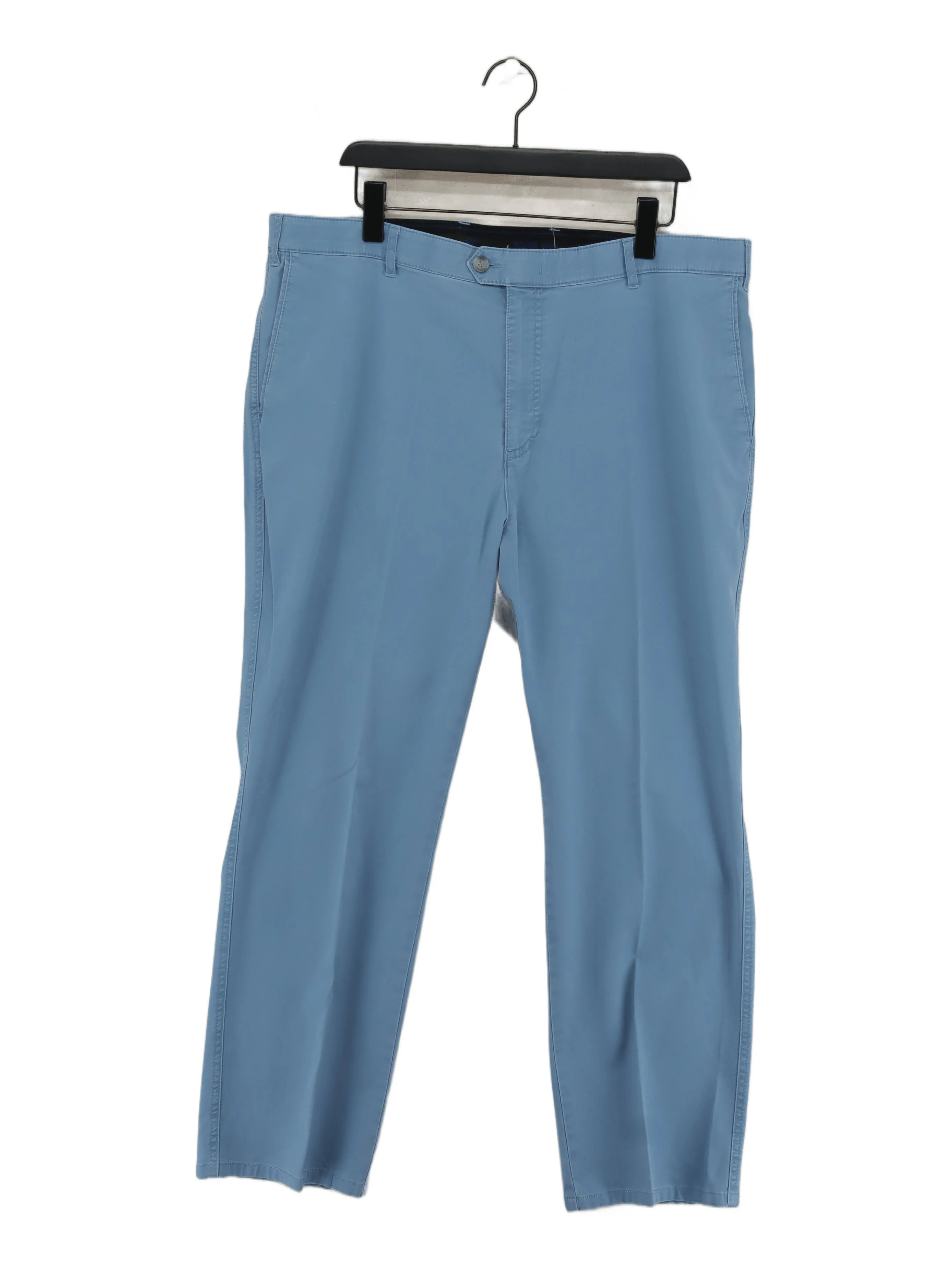 Bruhl Men's Trousers W 41 in Blue Cotton with Elastane Straight Chino
