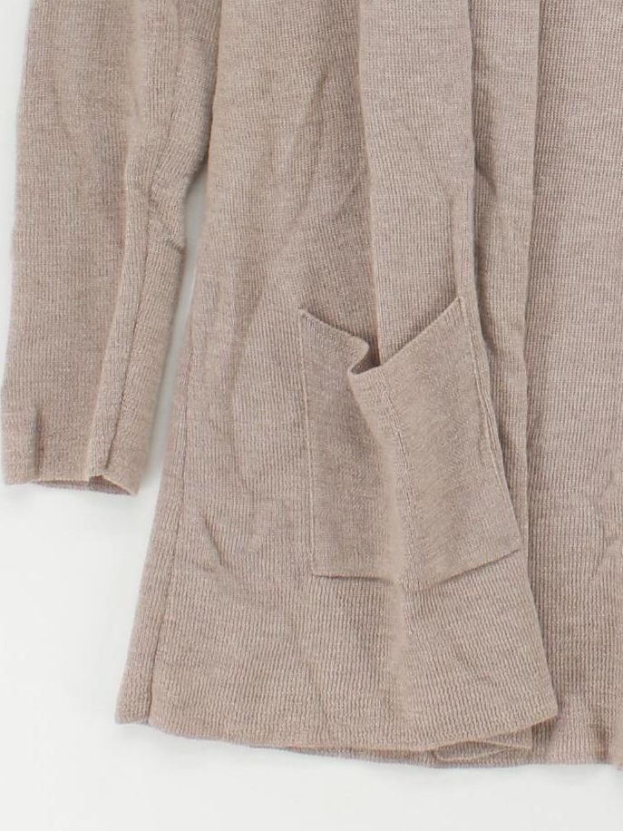 Brunella Gori Women's Cardigan L Tan 100% Wool V-Neck Cardigan - Image 4