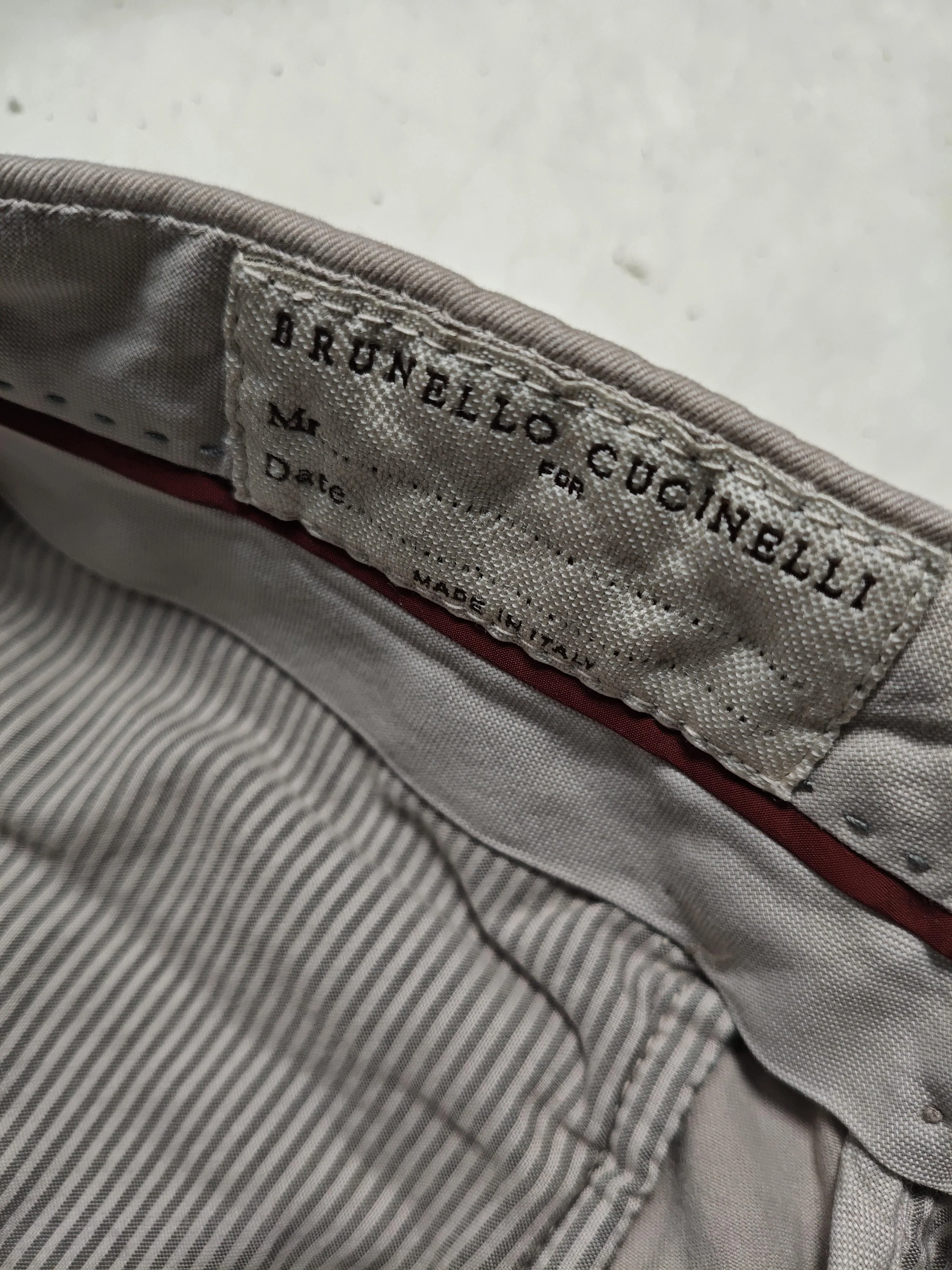 Brunello Cucinelli Men's Trousers M Tan Cotton with Elastane Straight Chino - Image 5