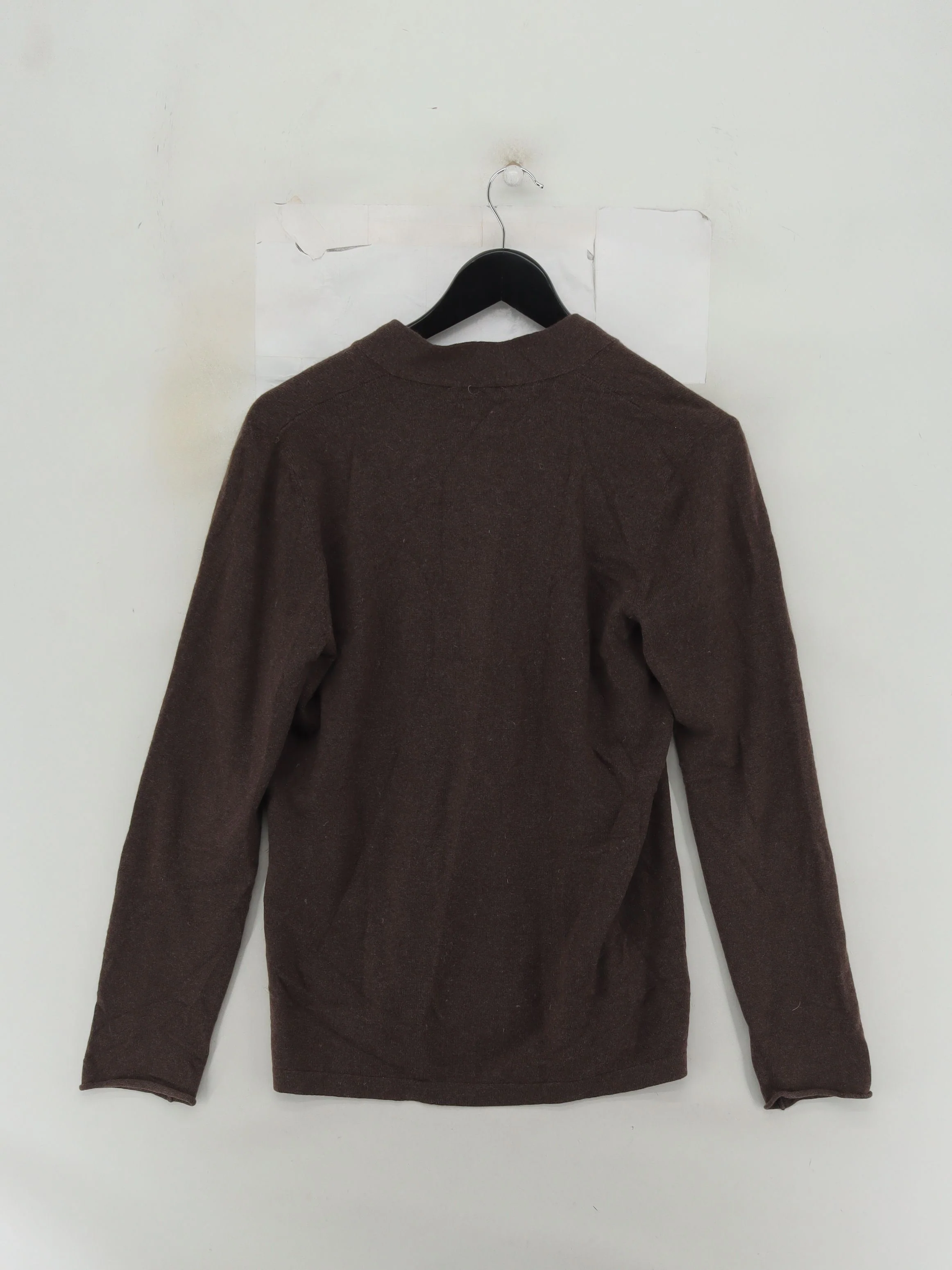 Brunello Cucinelli Women's Jumper XL Brown 100% Cashmere V-Neck Pullover - Image 2