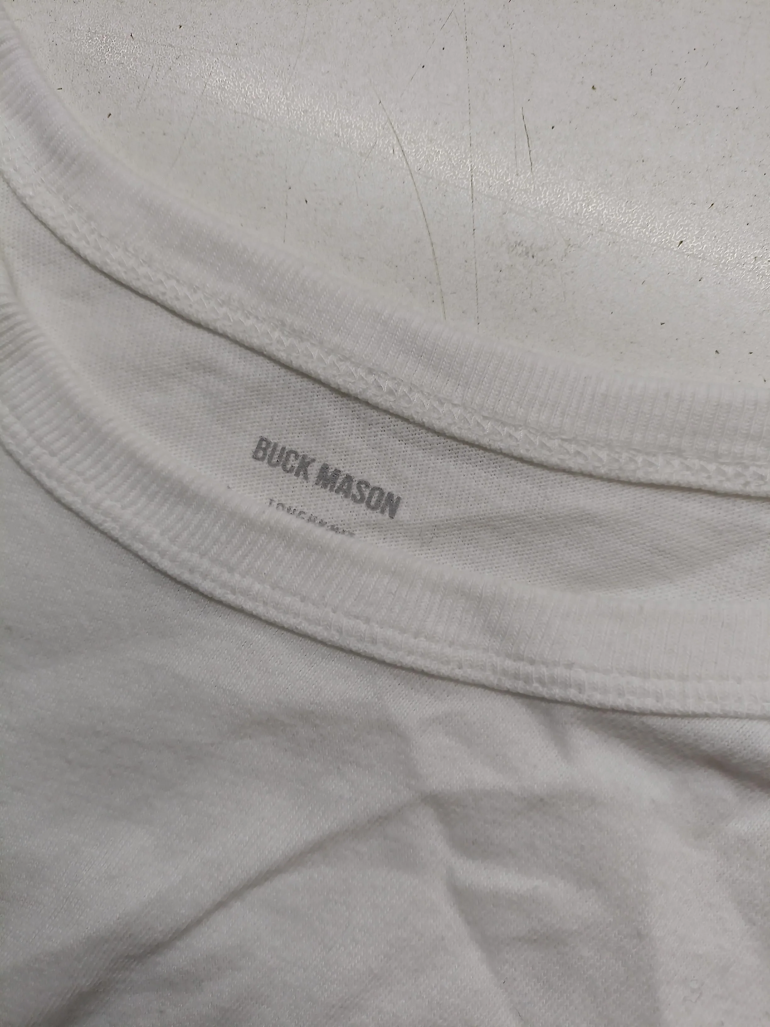 Buck Mason Men's T-Shirt S White 100% Cotton Basic - Image 5