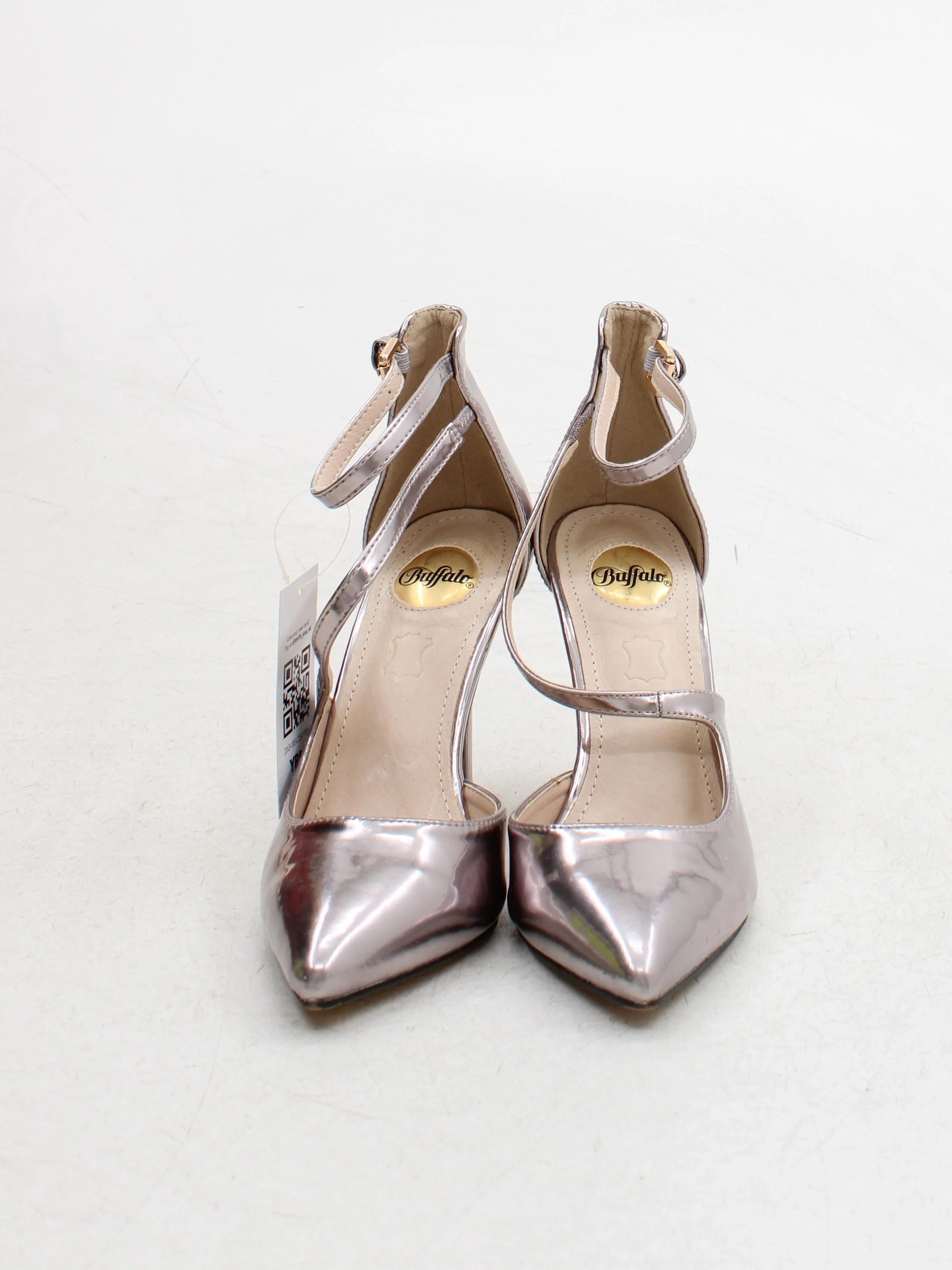 BUFFALO Women's Heels UK 3 Silver 100% Other Court - Image 2
