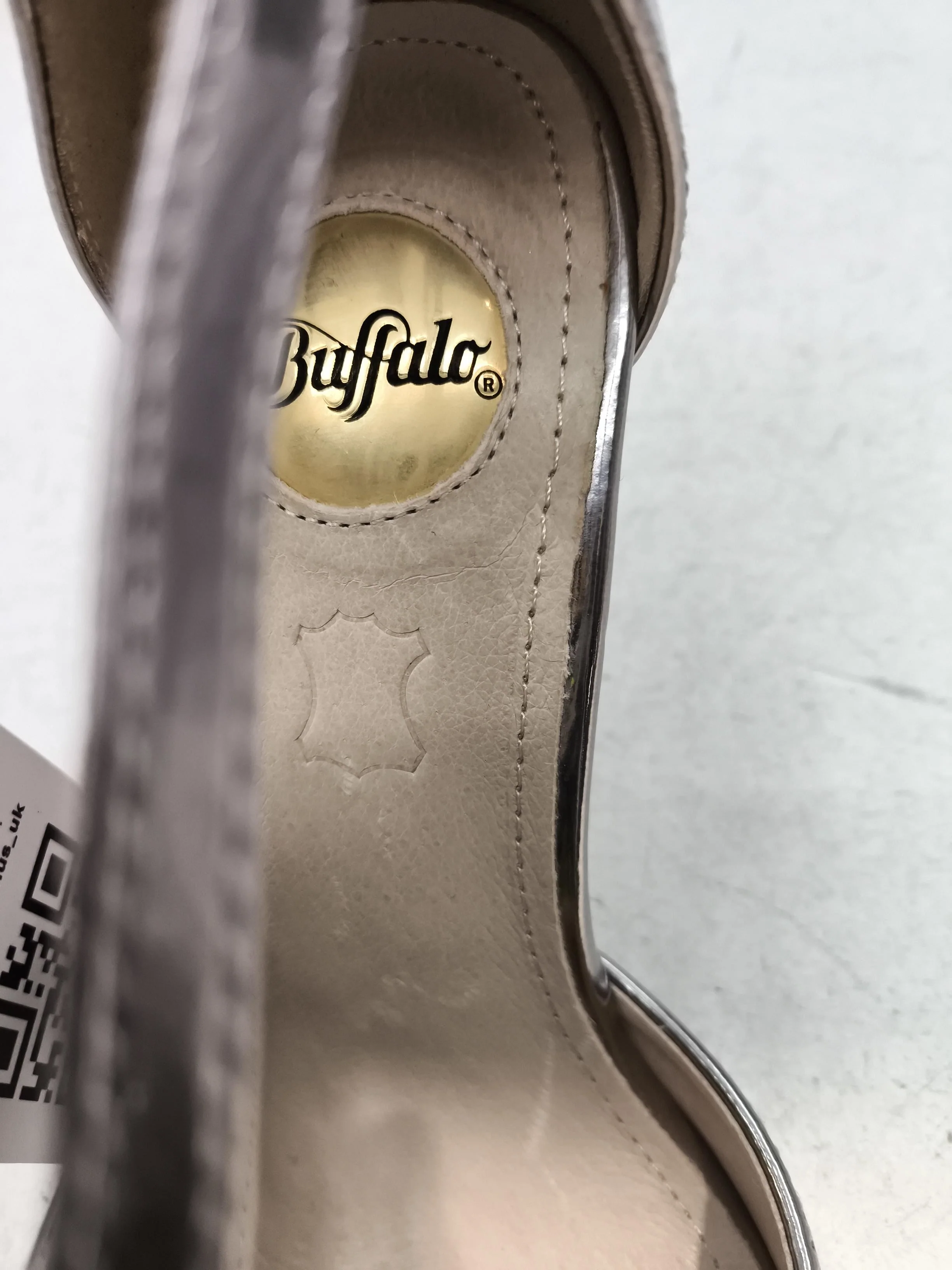 BUFFALO Women's Heels UK 3 Silver 100% Other Court - Image 6